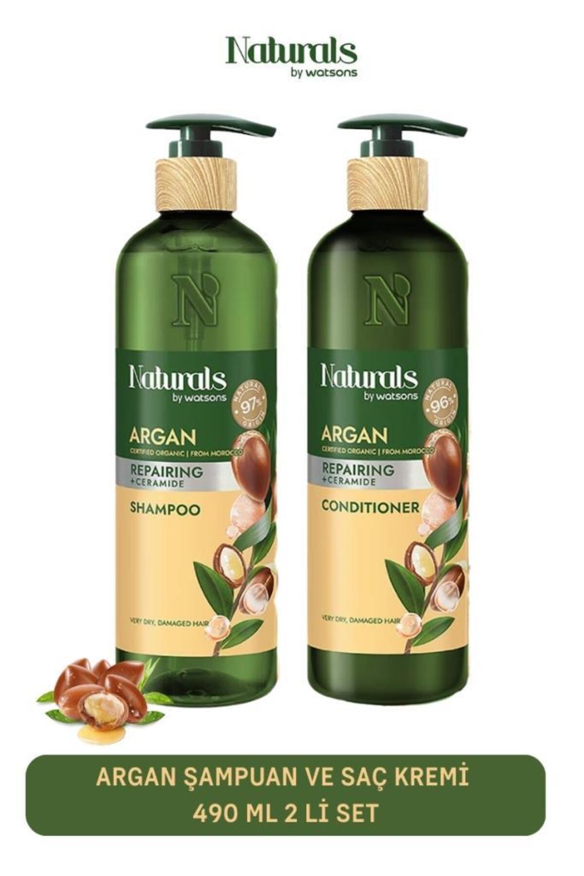 شامپو و نرم‌کننده آرگان نچرالز بای واتسونز Naturals By Watsons، ۴۹۰ میلی‌لیتر × ۲ زنانه