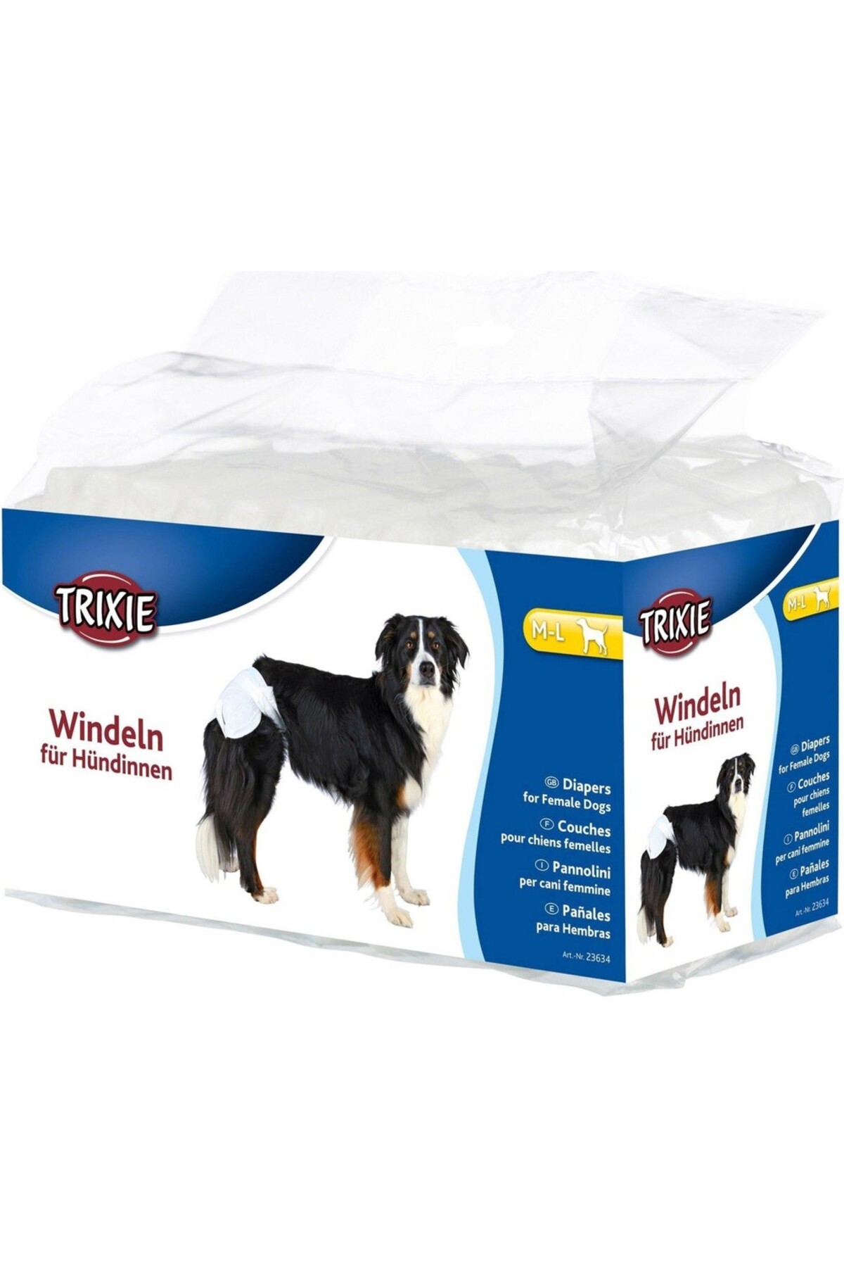 شورت و پد سگ تریکسی Trixie، سایز Medium-Large، ۳۶ تا ۵۲ سانتی‌متر، ۱۲ عدد