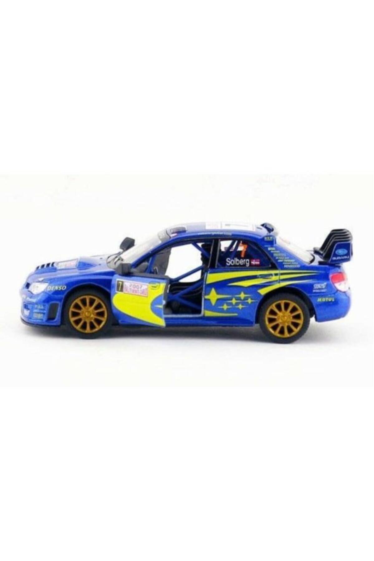 مدل خودرو ماشین سوبارو WRC رالی آبی متال 2007 1 36 اورجینال Kinsmart