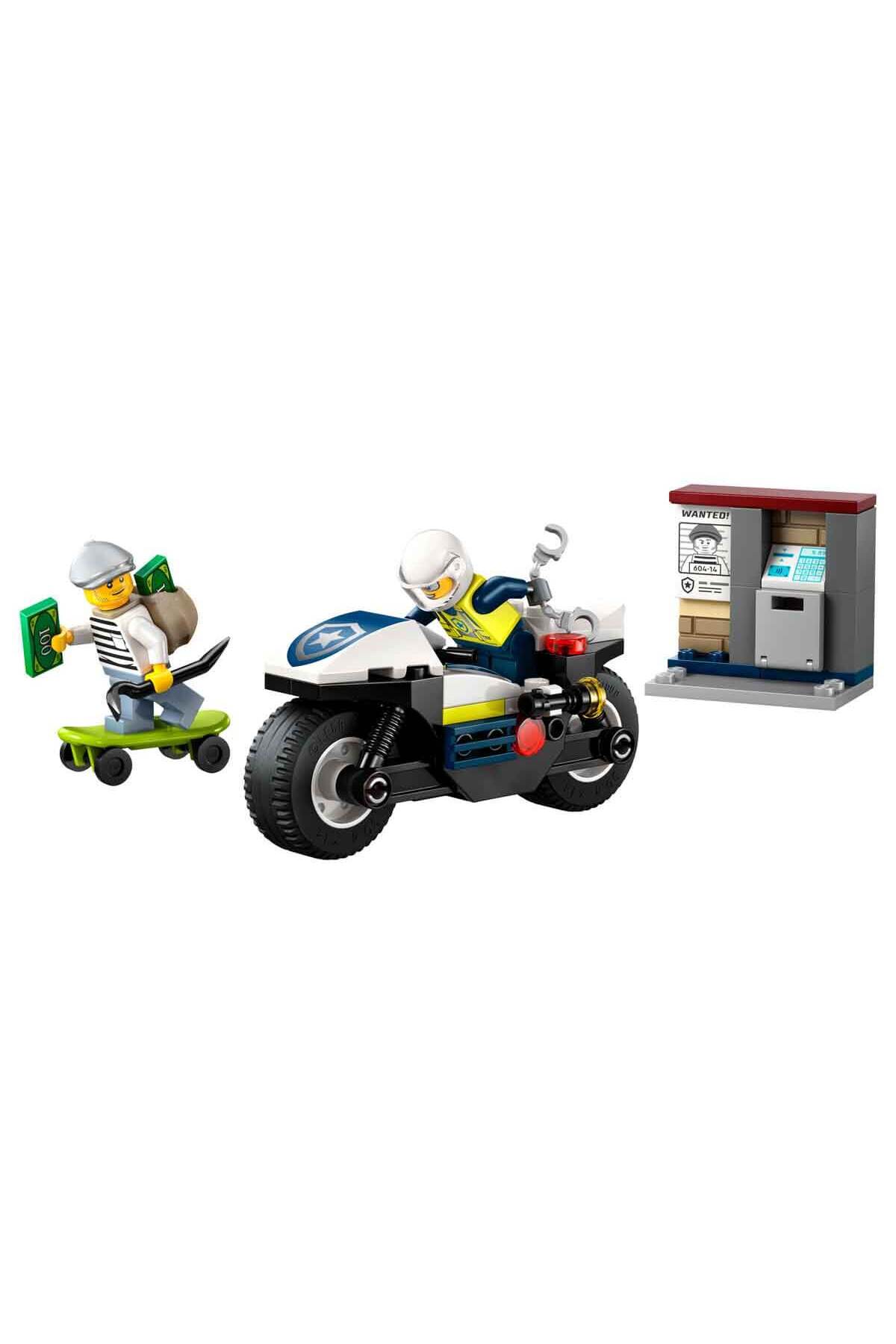 لگو پیگیری MOTOCYLET پلیس شهر 60455 ساختار خلاق برای کودکان 4 ساله بالاتر اورجینال LEGO