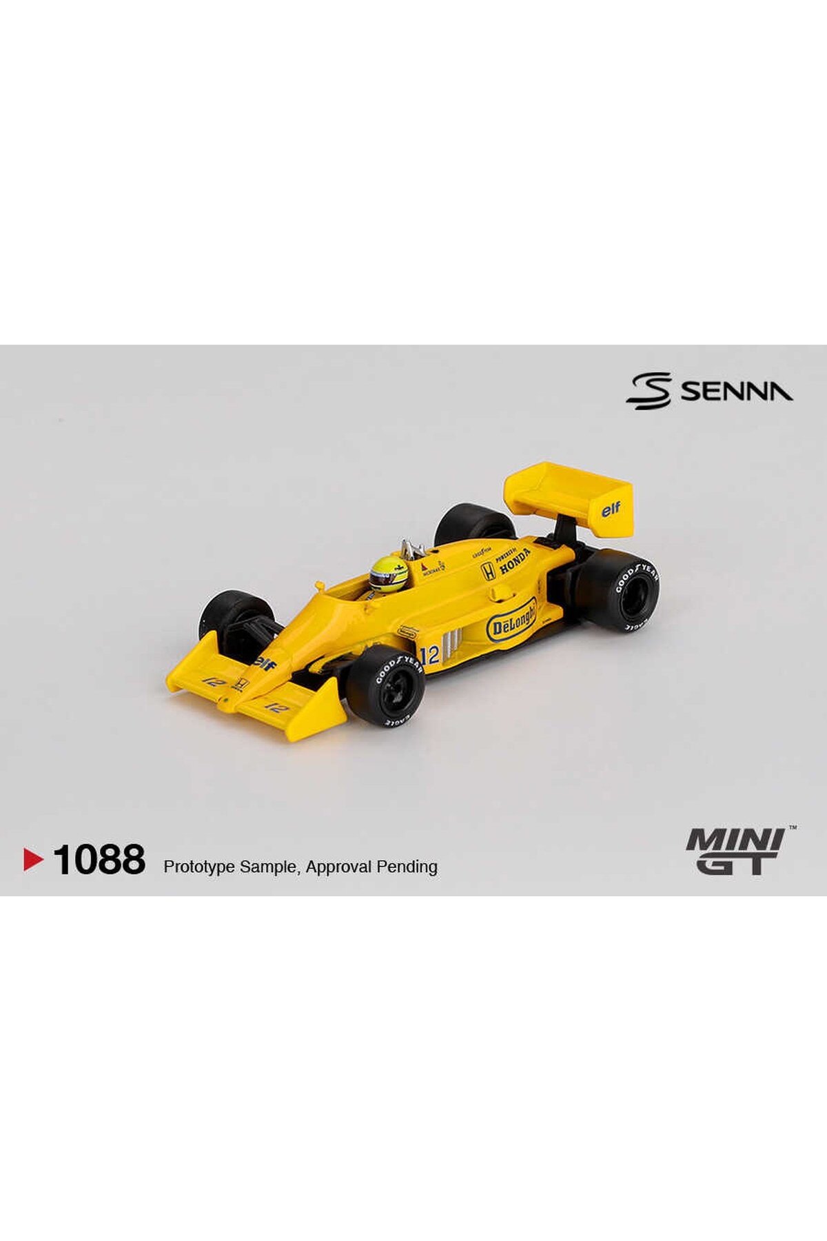 ماشین مدل هات ویلز HOT WHEELS Mini GT 1/64 Lotus 99T #12 آیرتون سنا، برنده گرندپری موناکو ۱۹۸۷