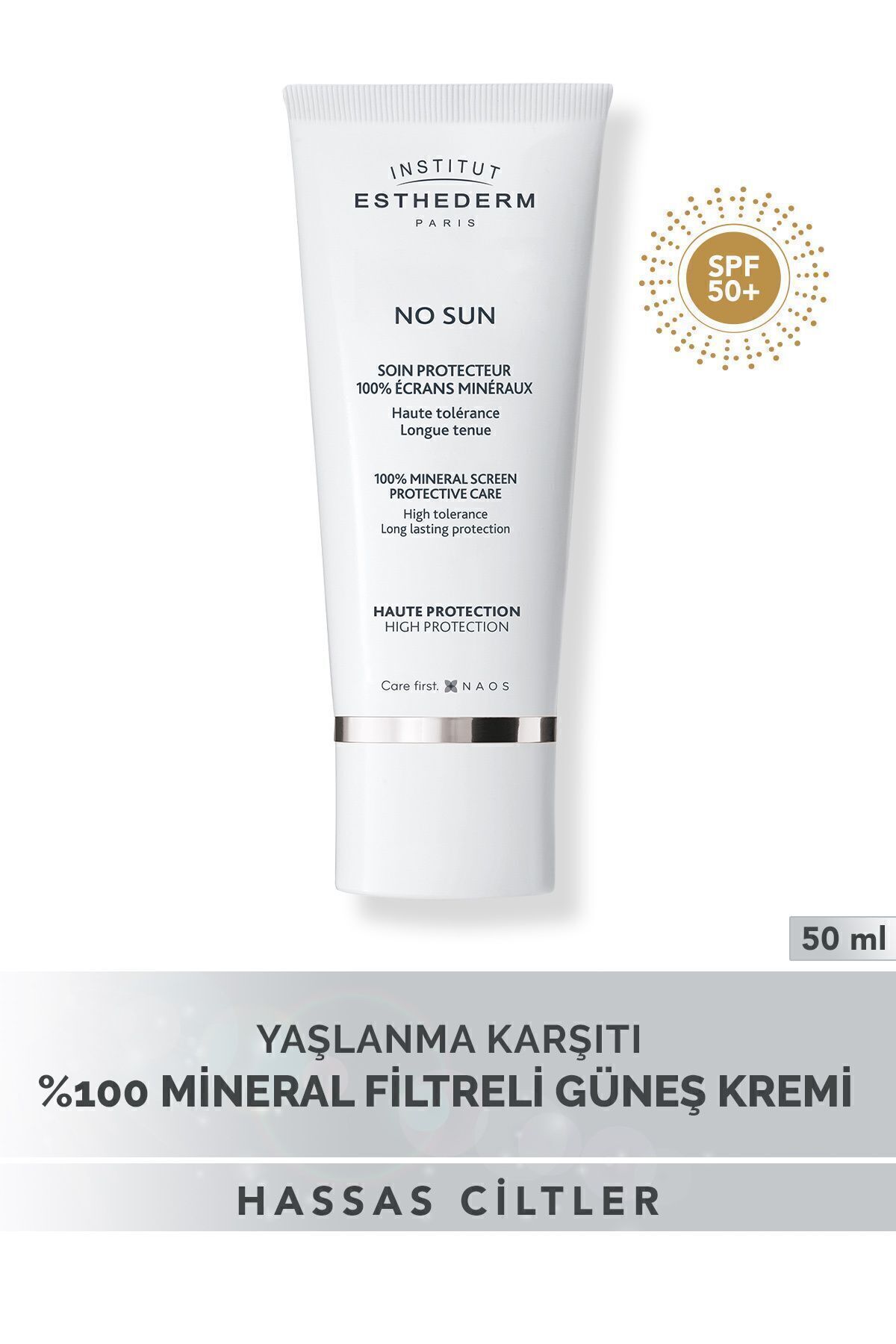 INSTITUT ESTHEDERM ضدآفتاب ضدپیری SPF50+ فتو آنتی ایجینگ 100% فیلتر معدنی کرم ضدآفتاب 50 میلی لیتر