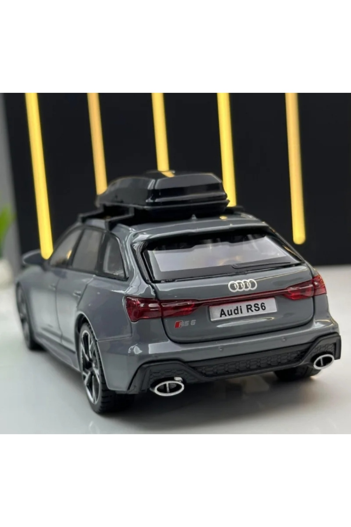 مدل خودرو مجموعه صدا و نور AUDI RS6 AVANT WITH ROOF RACK 1:32 DIECAST METAL MODEL CAR اورجینال Jutenya