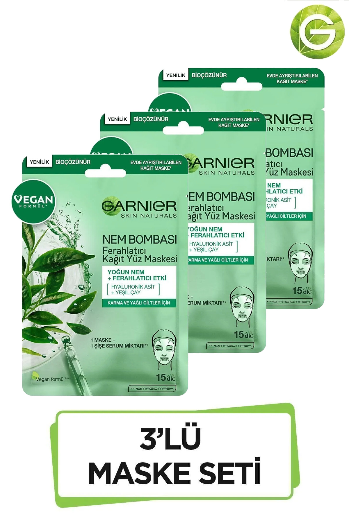 Garnier ماسک کاغذی تازه‌کننده مرطوب‌کننده 28 گرم