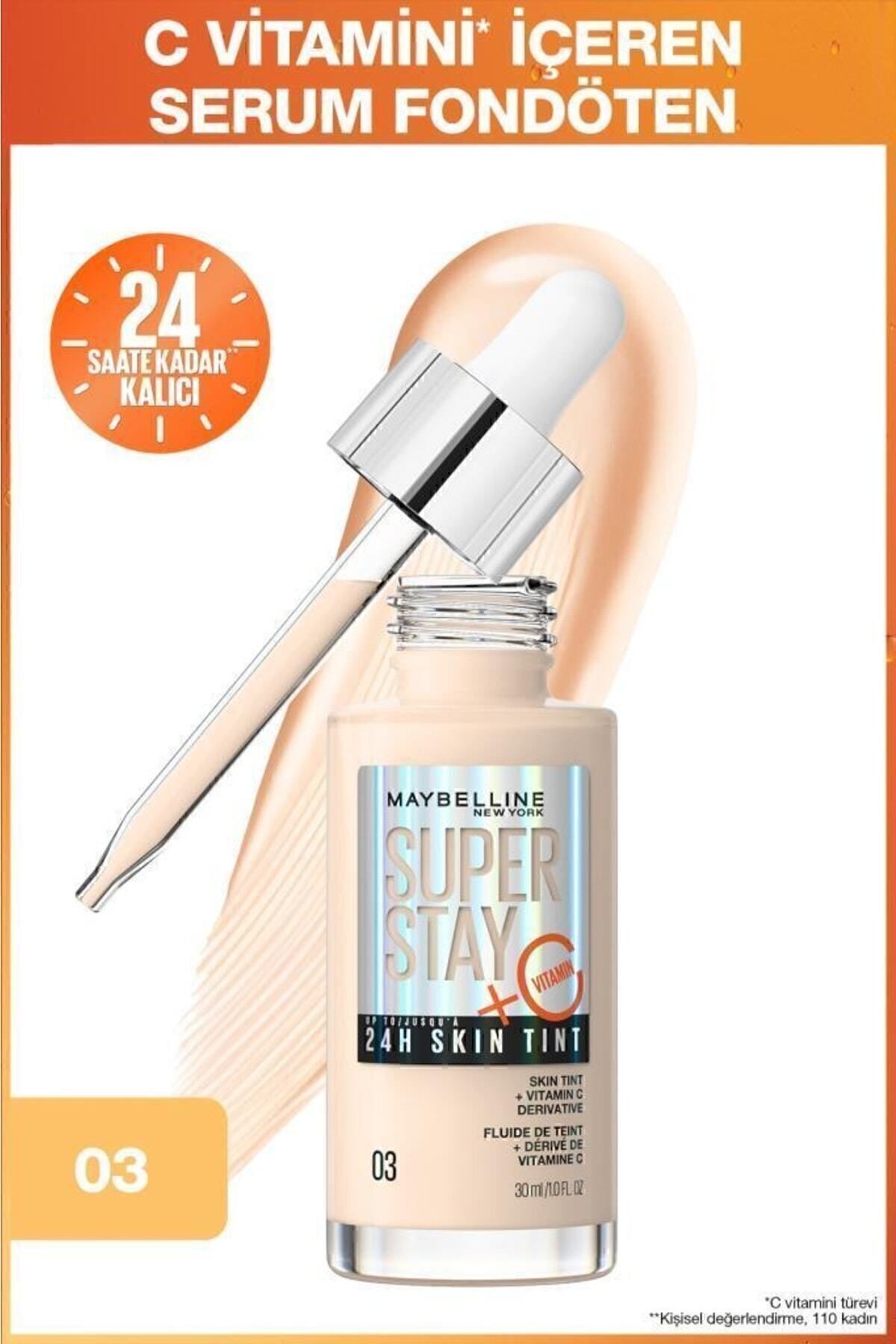Maybelline New York کرم پودر Super Stay حاوی ویتامین C شماره 03