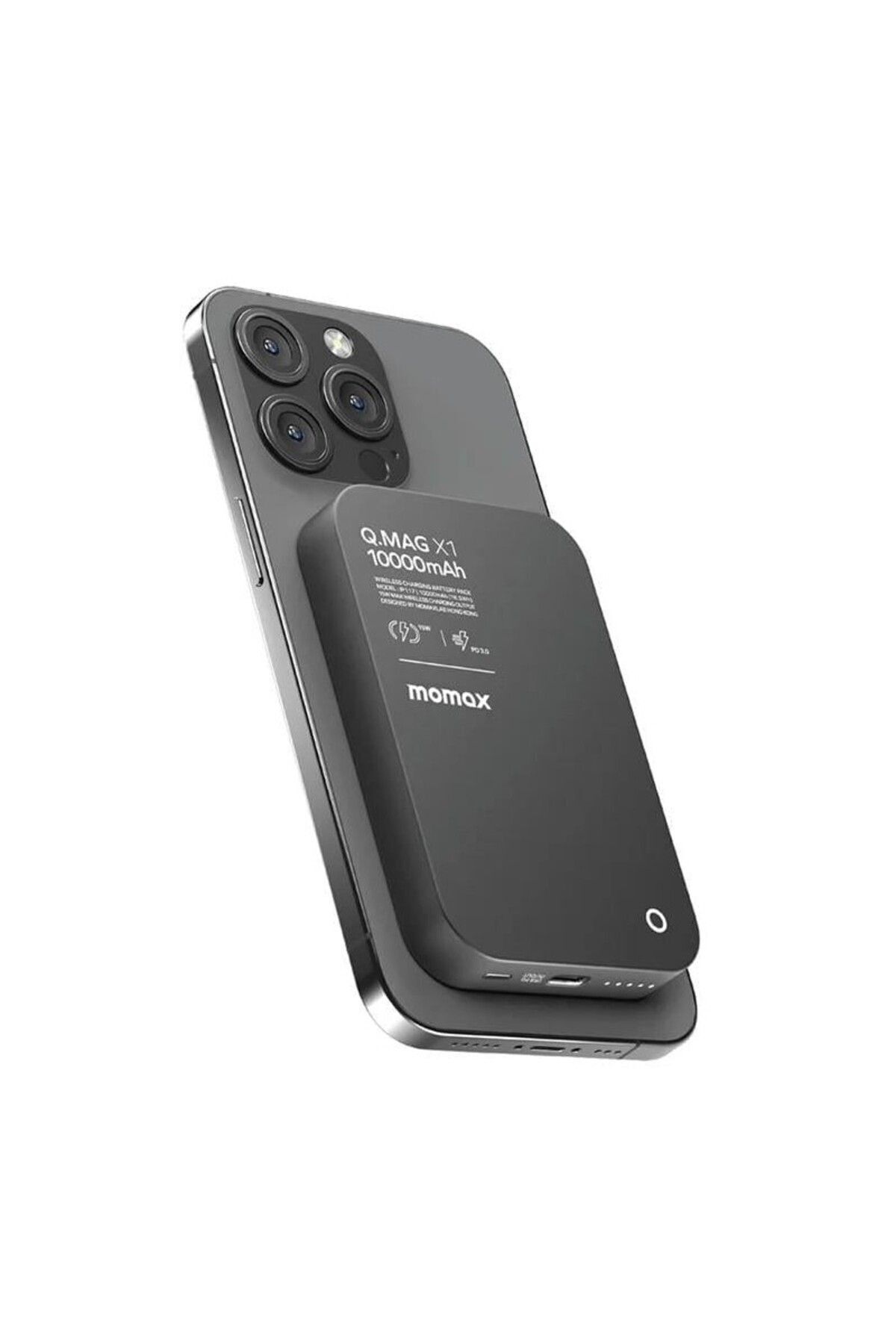 پاوربانک بی سیم مشکی 10000MAH MAGSAFE سازگار اورجینال Momax