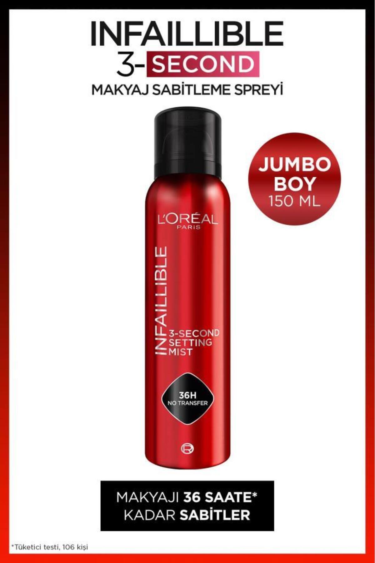 فیکس کننده آرایش اسپری جامبو 3 ثانیه ای L'ORÉAL PARIS INFAILLIBLE 150 میلی لیتری L'Oreal Paris