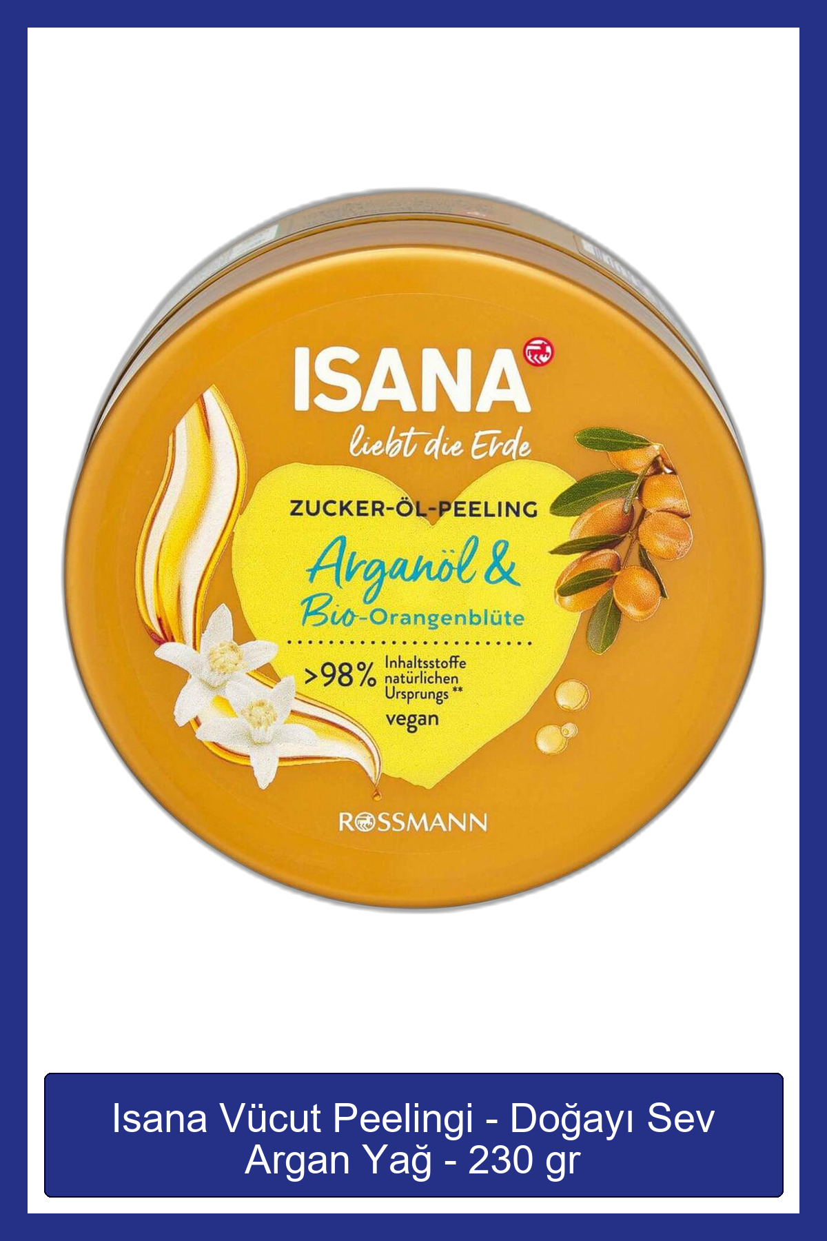 اسکراب بدن با روغن آرگان 230 گرم ISANA