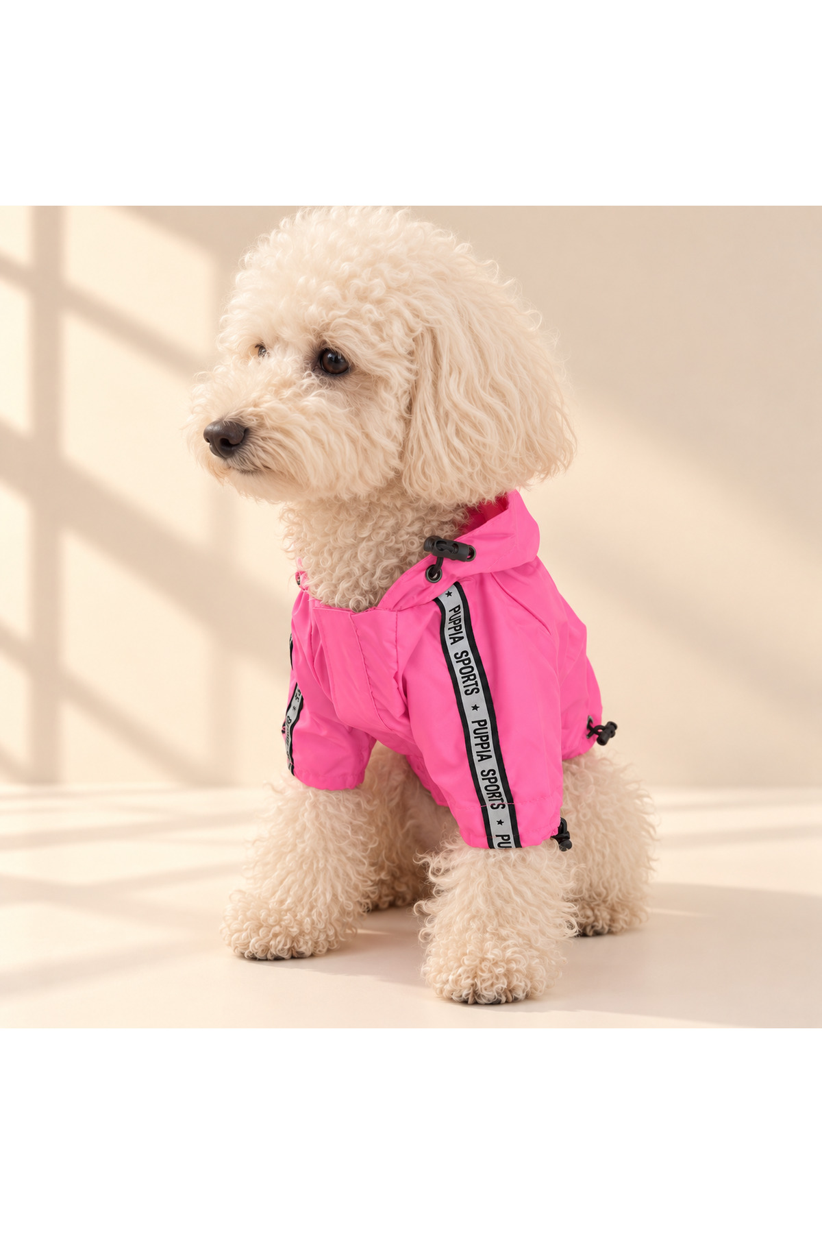 بارانی سگ کلاه‌دار صورتی پاپیا Puppia