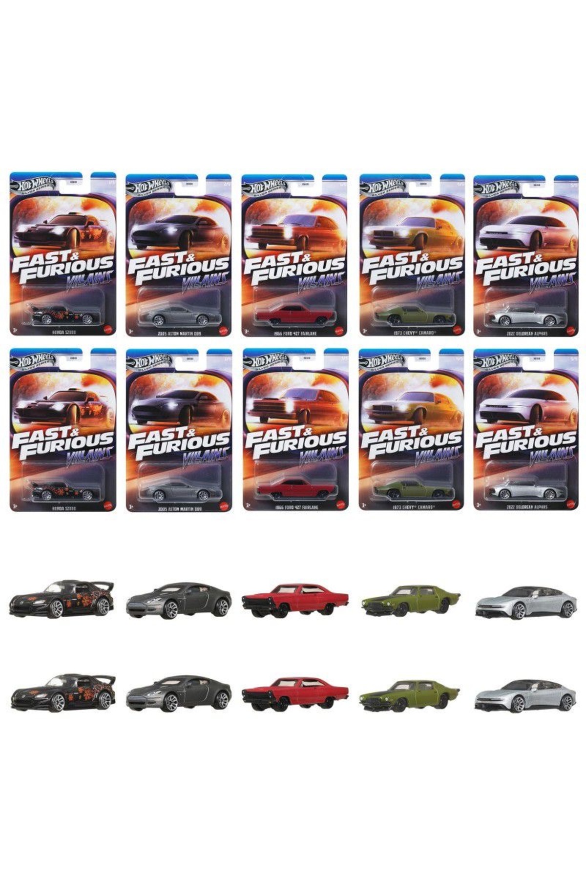 ماشین اسباب بازی سری SILVER SERIES FAST & FURIOUS VILLAINS 2025 HNR88 VEHICLES 1 قطعه ارسال شد از ترکیه HOT WHEELS