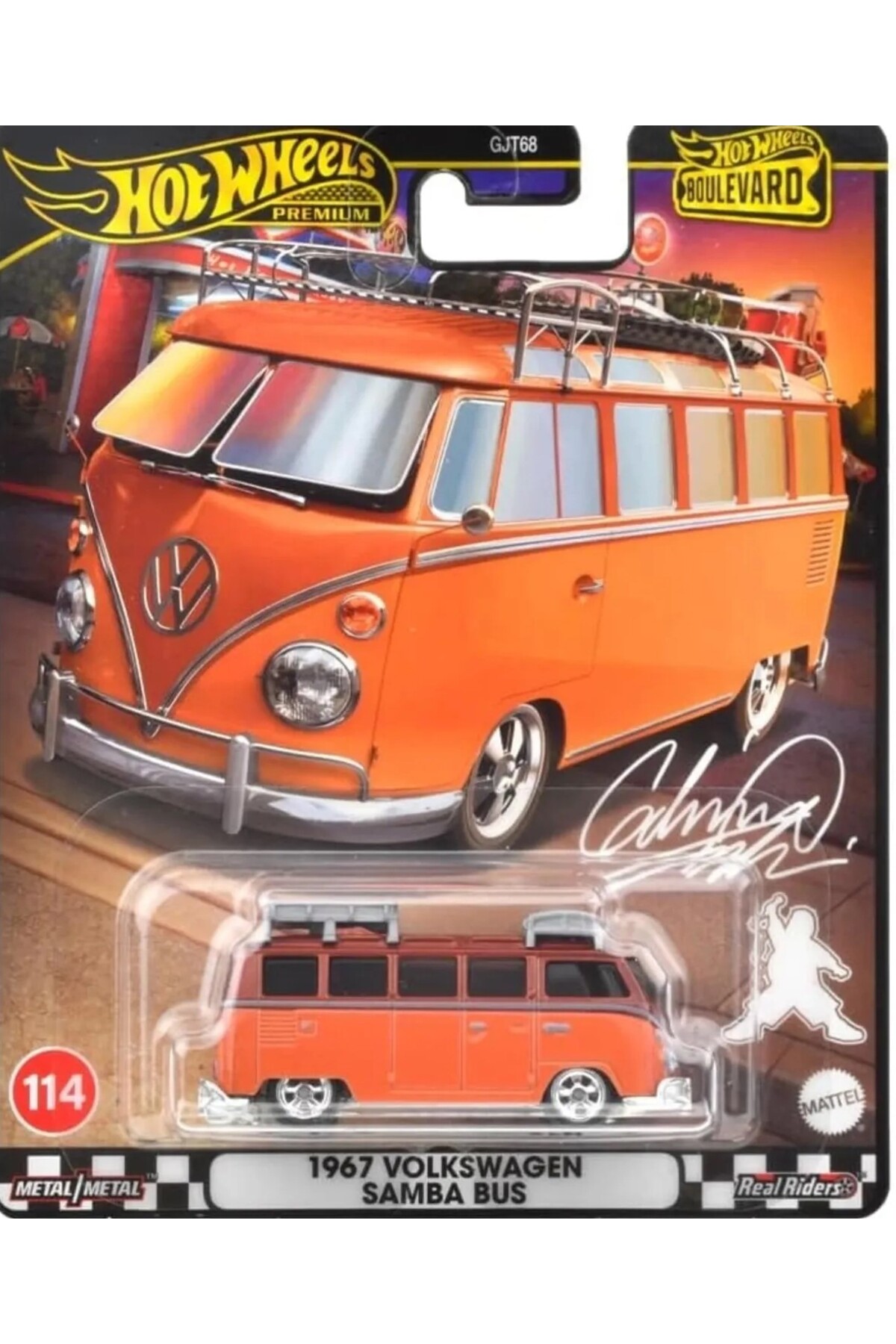ماشین اسباب بازی اتوبوس فولکس واگن سامبا HRT62 1967 از ترکیه HOT WHEELS