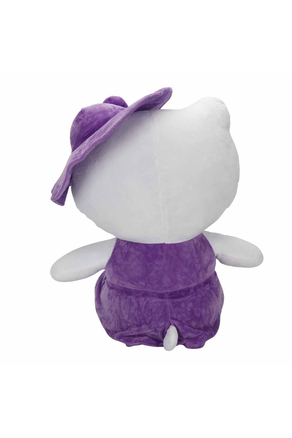 اسباب بازی های پشمی دارای مجوز هلو کیتی مخمل خواب دار با کلاه و لباس 50 سانتی متر Hello Kitty