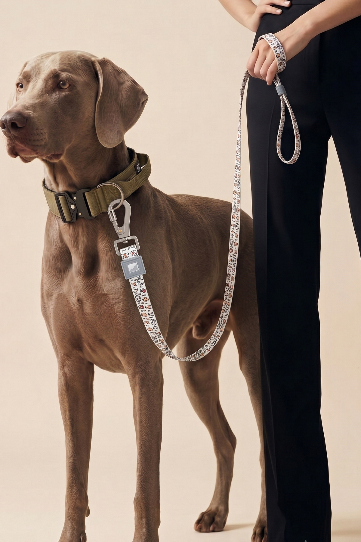 قلاده پیاده‌روی مقاوم و طرح‌دار سگ گوبی‌پت GOBYPET، 25mm، مدل 006070 چندرنگ