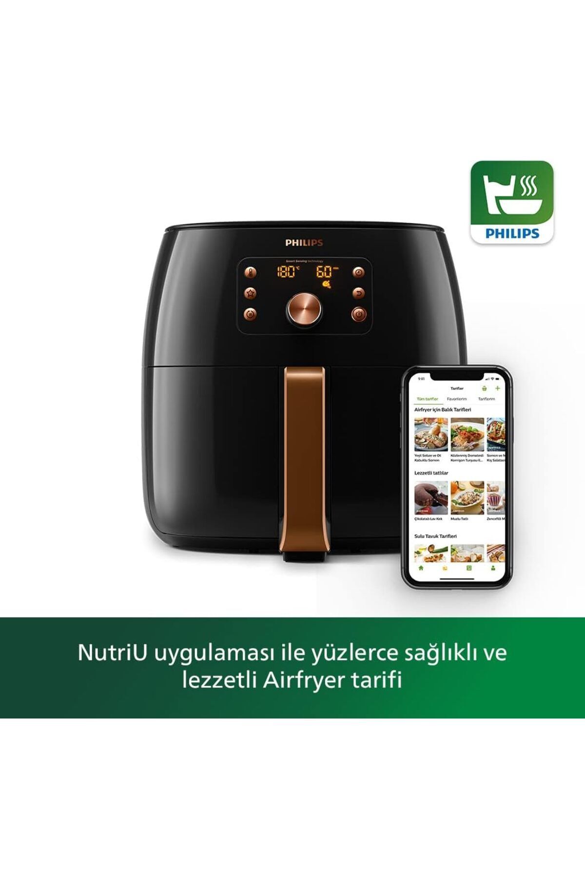 سرخ کن 9000 AIRFRYER XXL SMART SENSING 7.3 لیتری هدیه قهوه ساز ترک فیلیپس اورجینال Philips