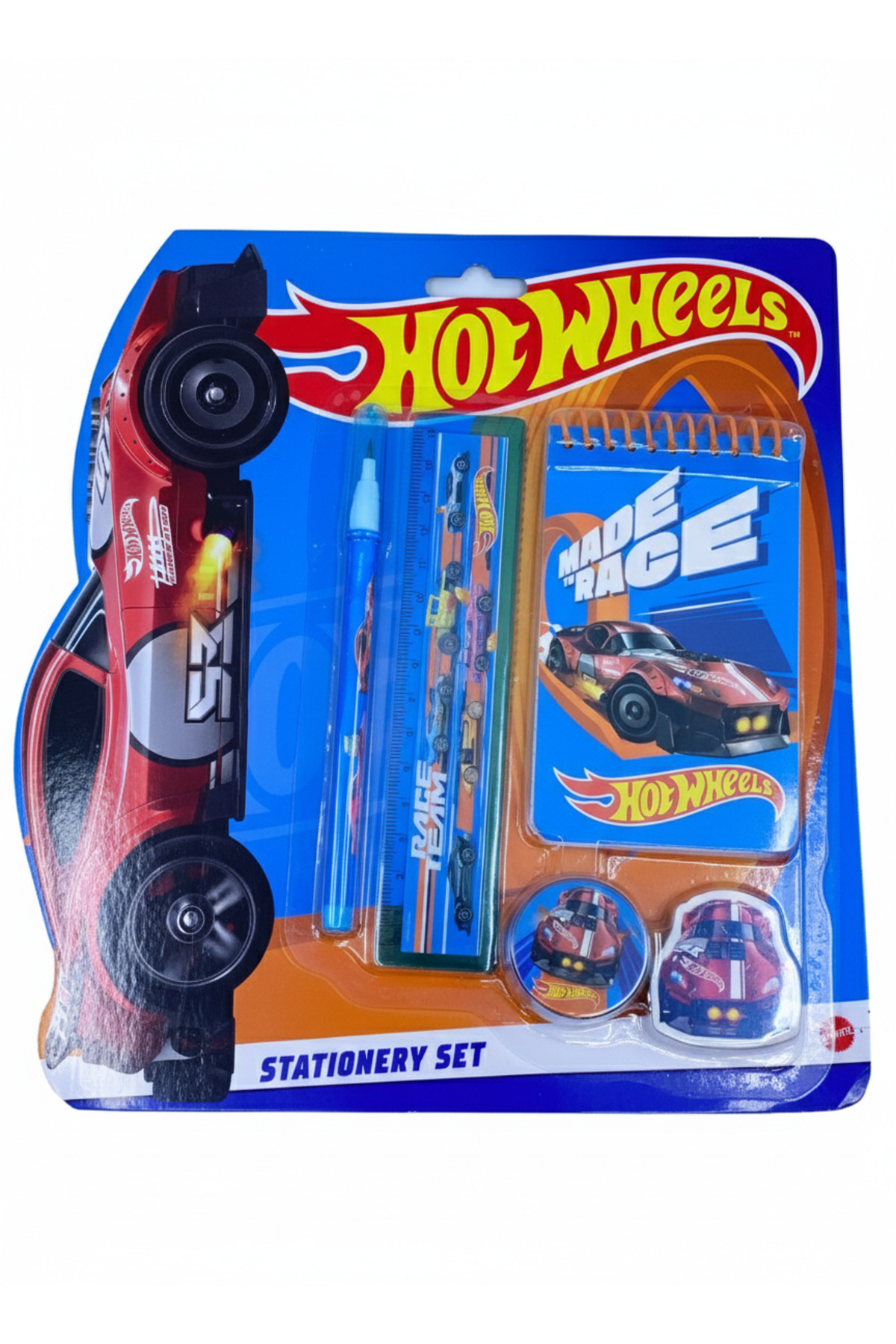 ست نوشت افزار 5 تایی لوازم التحریر ماشین از ترکیه HOT WHEELS