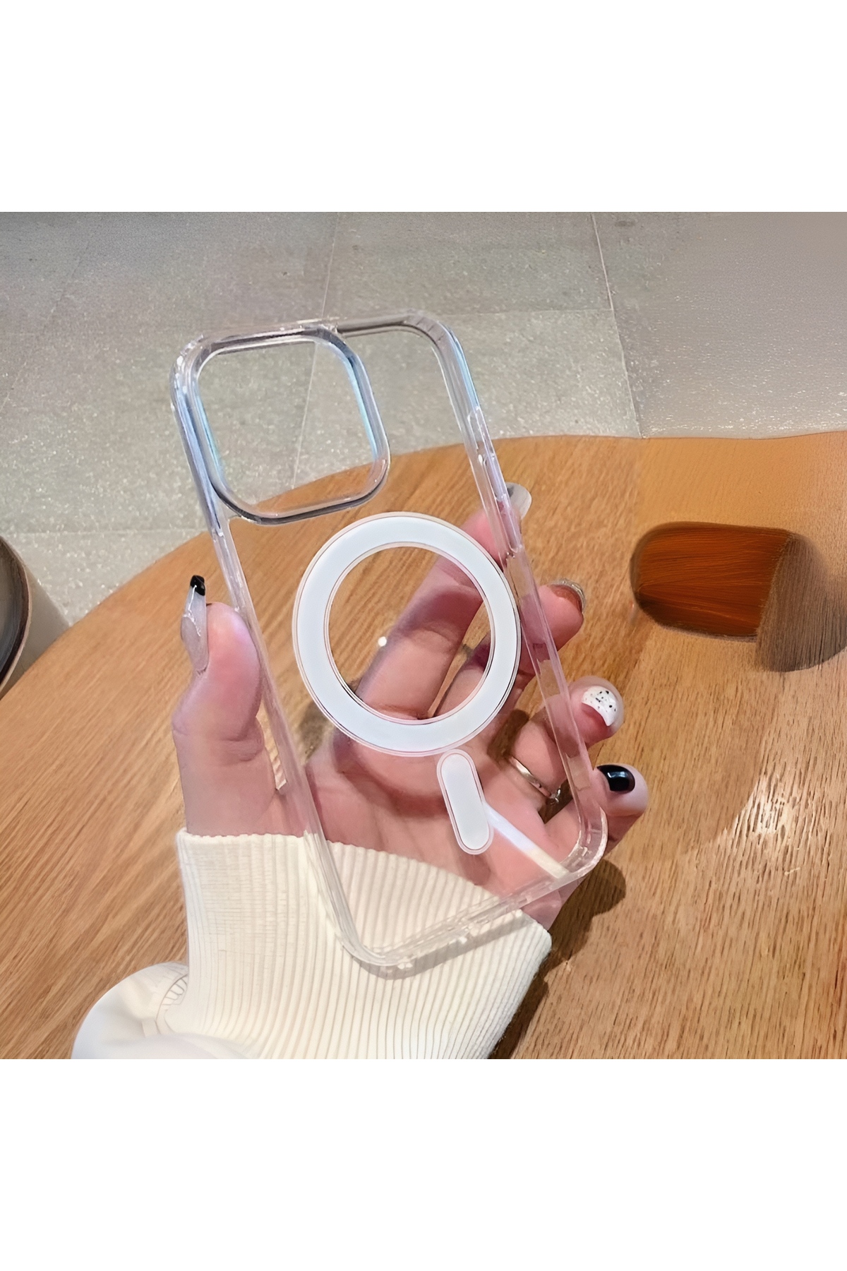 کاور و قاب شارژر بی‌سیم MAGSAFE سازگار با آیفون 16 پرو مکس پشتیبانی از شفاف ضربه‌گیر OSG