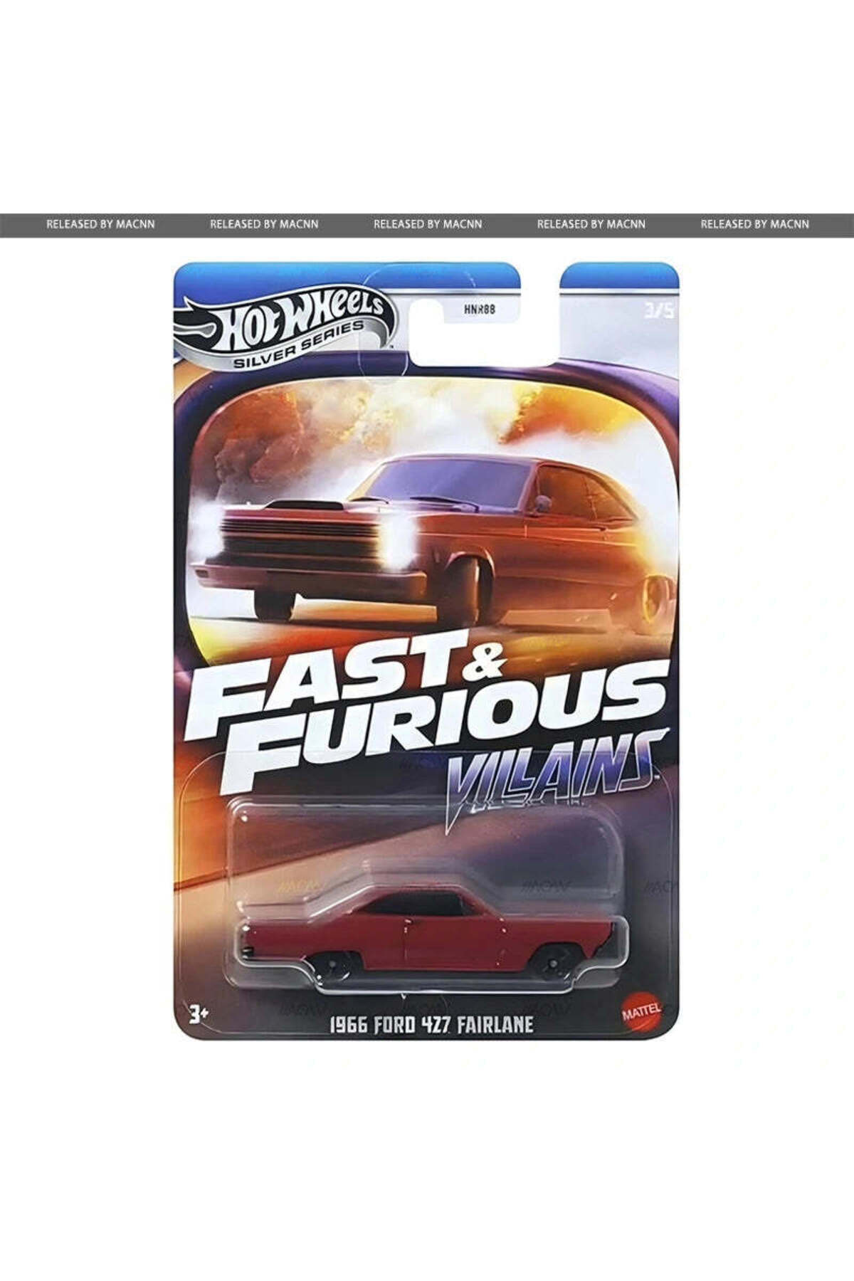 ماشین اسباب بازی FAST & FURIOUS: SERIES SILVER VILLAINS 2025 چرخ های داغ 5 SET HNR88 هات ویلز اورجینال HOT WHEELS