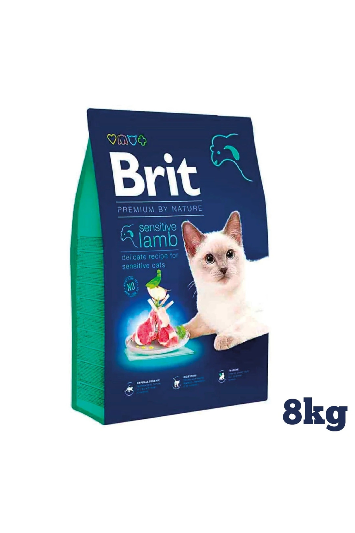 غذای خشک گربه بریت Brit Care Premium By Nature Hypo-Allergenic Sensitive با طعم بره، ۸ کیلوگرم