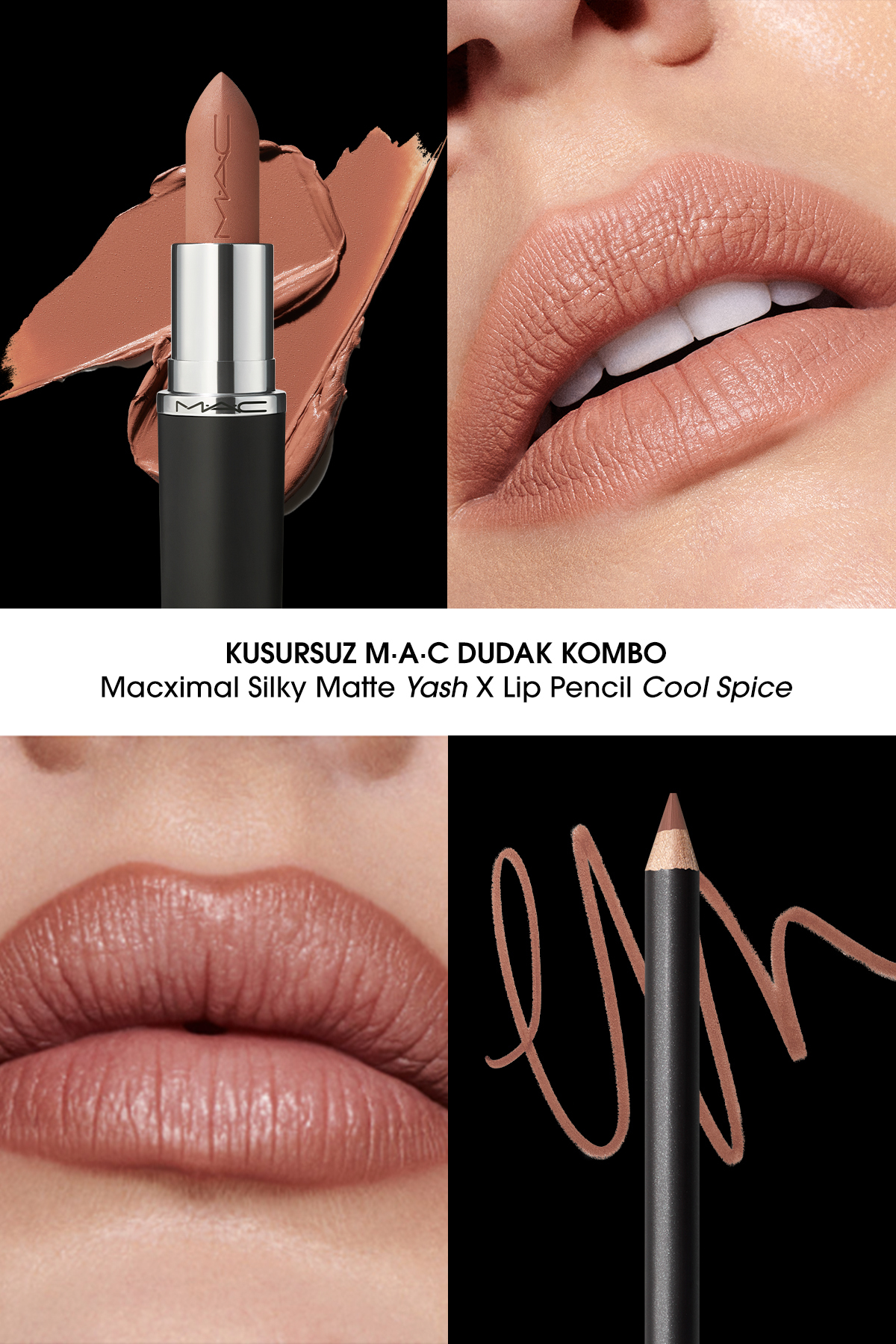 رژ لب مات ابریشمی رنگ فشرده موثر YASH 3.5 گرم Mac