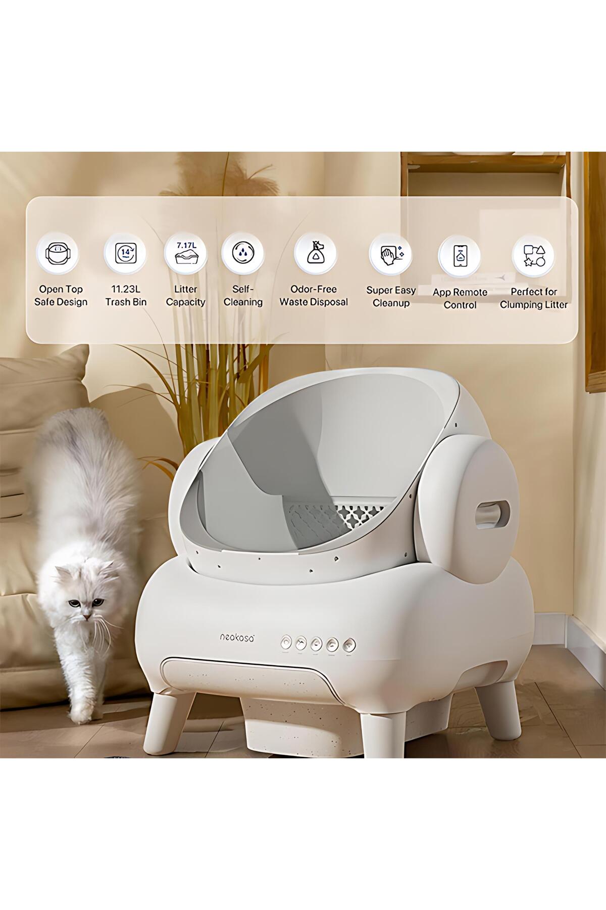 توالت هوشمند گربه نیکاسا Neakasa مدل Z-M1-W، سفید