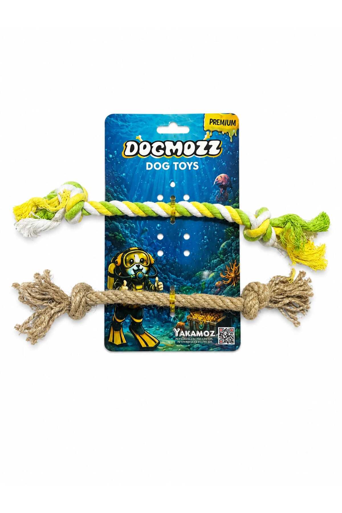 اسباب‌بازی طنابی جویدنی سگ دوعددی داگ‌ماز DogMozz، چندرنگ