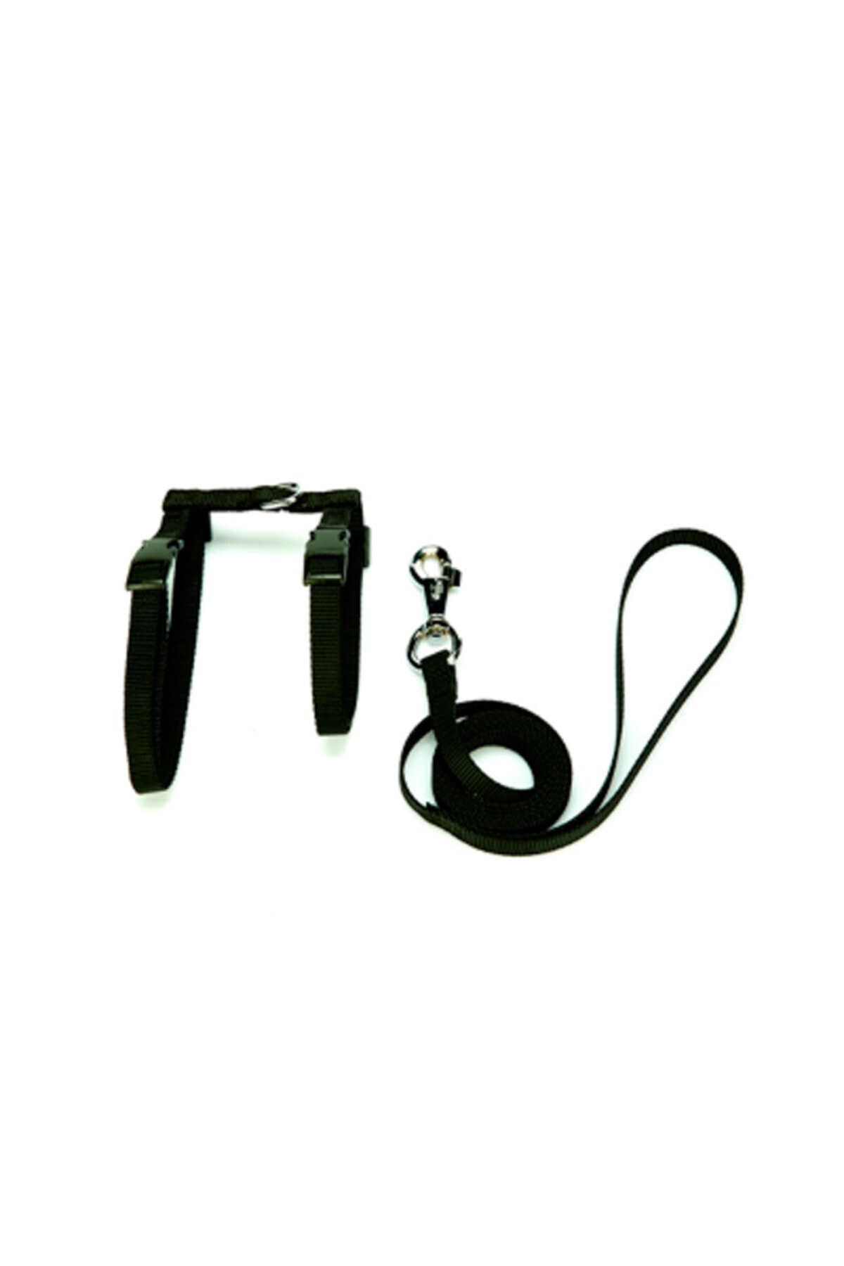 ست قلاده کتفی و بند پیاده‌روی گربه داگی Doggie Cattie، مشکی، مدل LT.33040