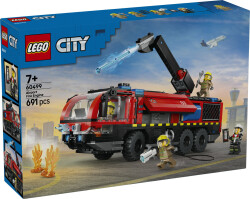 مجموعه ساختنی کامیون آتش‌نشانی فرودگاه لگو LEGO سیتی City مدل 60499، ۶۹۱ قطعه، حداقل سن ۷ سال