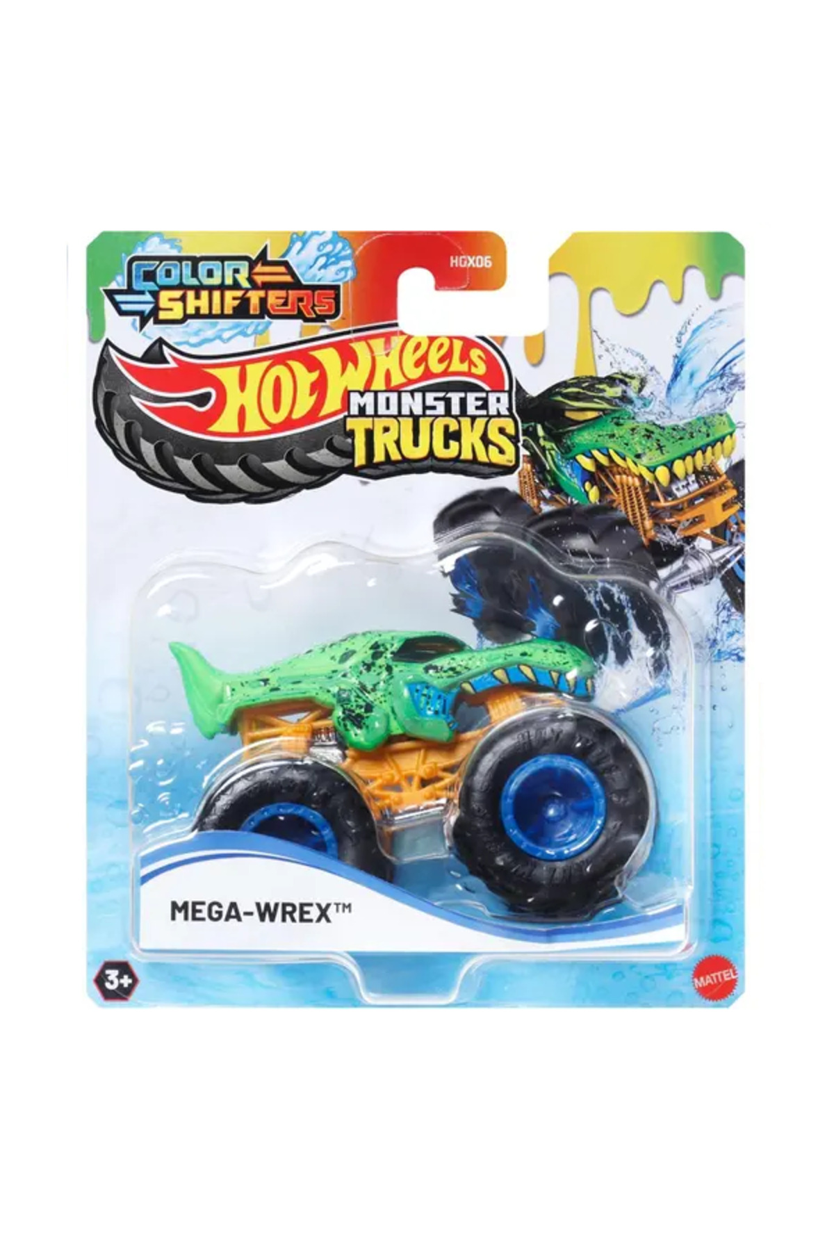 ماشین اسباب بازی MONSTER TRUCKS CARS MEGA WREX تغییر رنگ JDV85 هات ویلز اورجینال HOT WHEELS