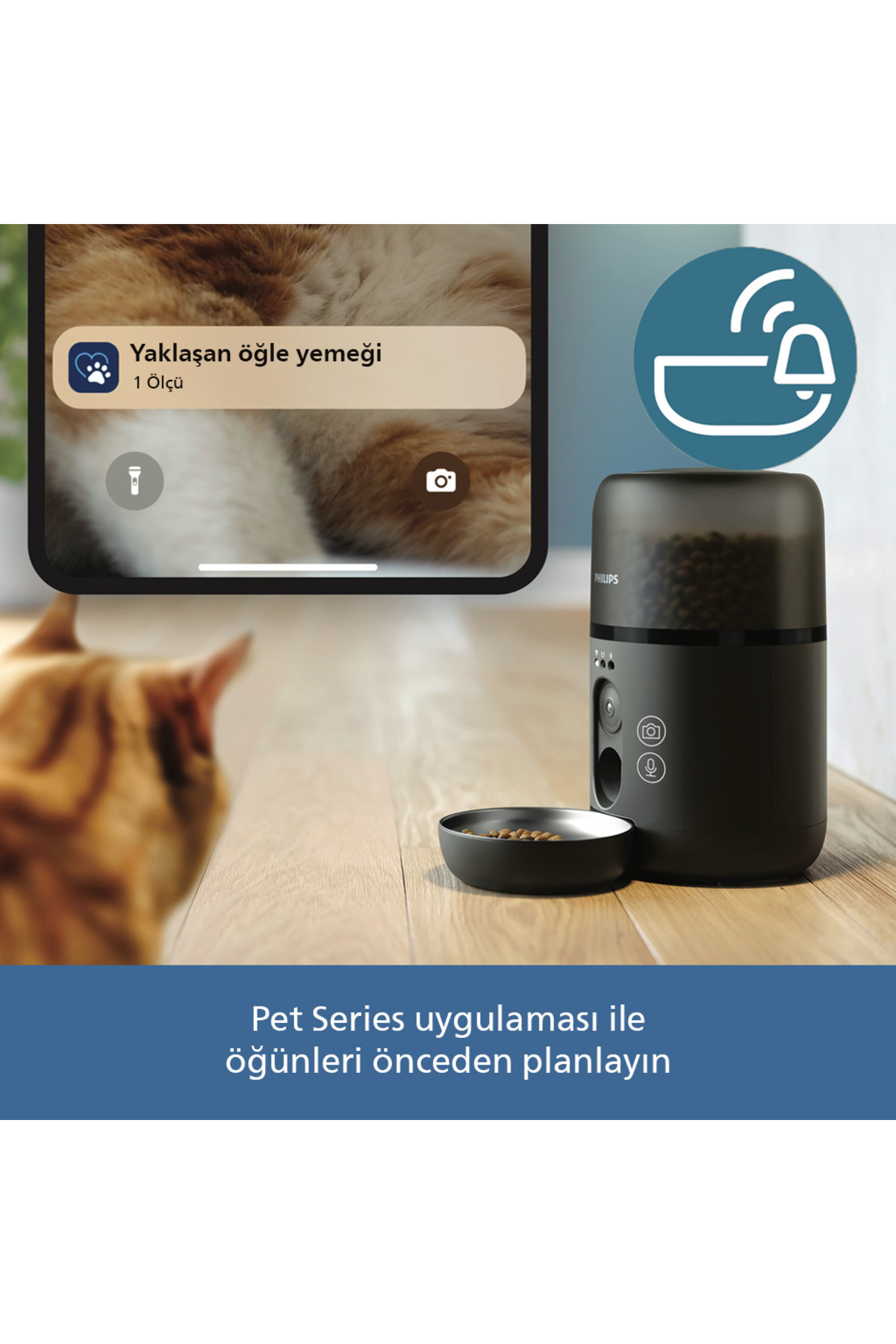 ظرف غذادهی هوشمند دوربین‌دار فیلیپس Philips PAW5320/02 با صدای دوطرفه