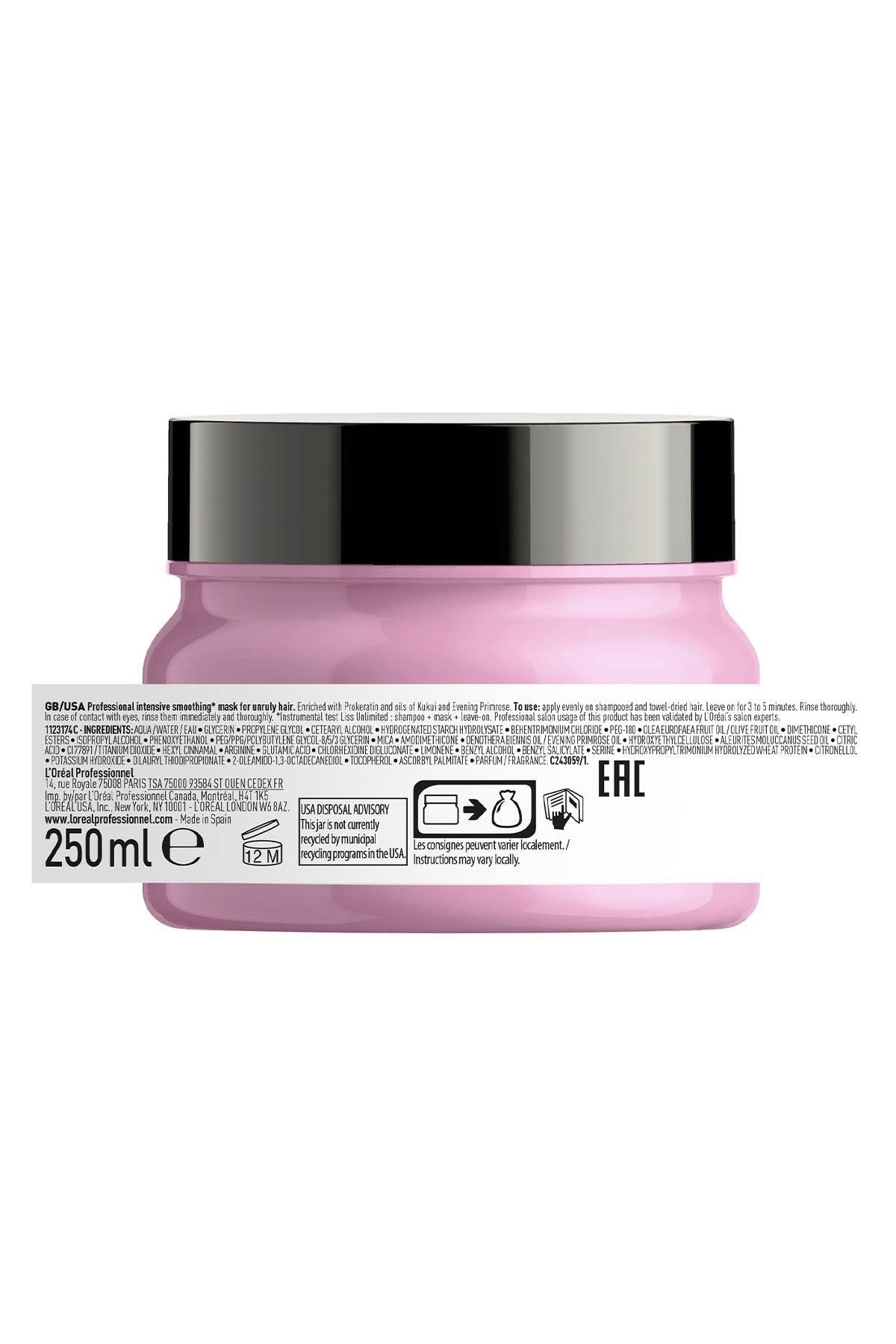 ماسک مو مردانه و زنانه نامحدود LISS نرمی 250 میل L'oreal Professionnel