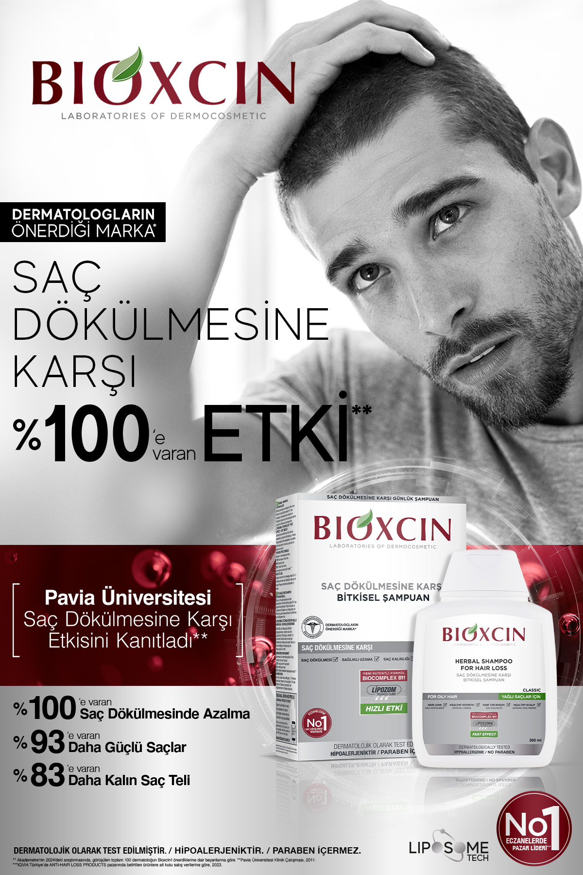 شامپو مخصوص موهای چرب 300 میلی لیتر مدل بیوکسین کلاسیک برای جلوگیری از ریزش مو بیوکسکین Bioxcin
