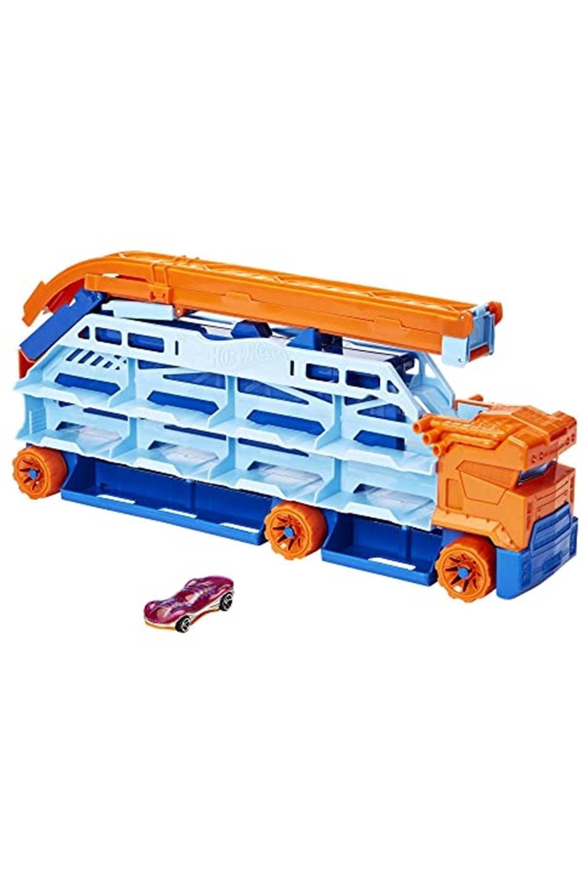 ماشین اسباب بازی کامیون رمپ سرعت حامل شامل 1 خودرو بیش از 20 در مقیاس 1:64 A ترکیه HOT WHEELS