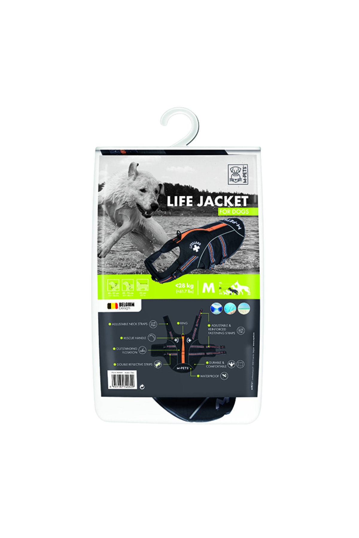 جلیقه نجات سگ ام‌پتس M-PETS Life Jacket، سایز M چندرنگ