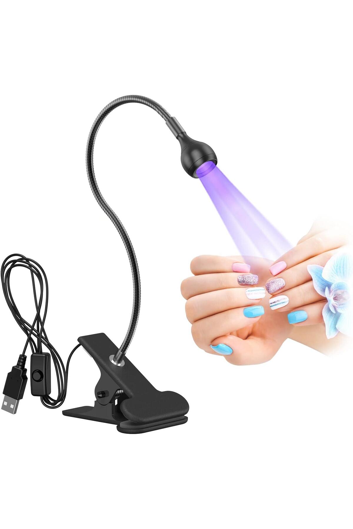 خشک کن لاک لامپ مینی UV LED قابل حمل مانیکور ناخن سیاه 3W Genel Markalar