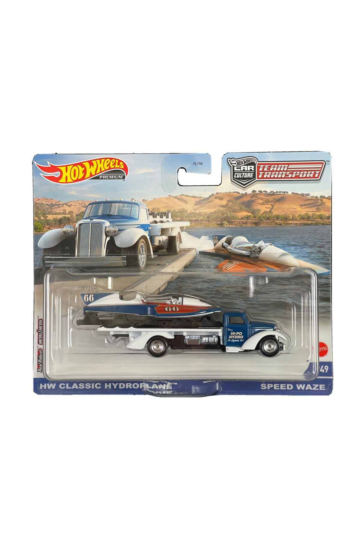 ماشین اسباب بازی حمل و نقل تیم جدید 49 HW CLASSIC HYDROPLANE & SPEED ​​WAZE BOAT 1:64 SCALE HOTWHEELS PREMIUM HVR39 از ترکیه HOT WHEELS