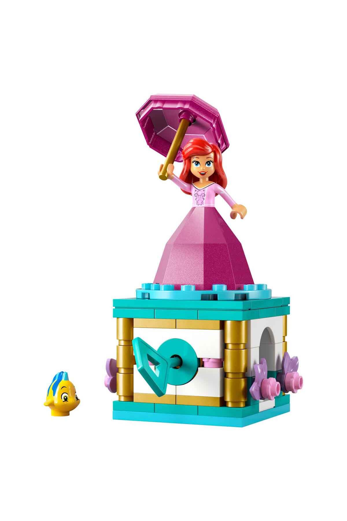 لگو و اسباب بازی های ساخت محور DISNEY PRINCESS SPINNING ARIEL 43259 عروسک کوچک برای بچه شاهزاده عاشق سنین 5 سال به بالا از ترکیه LEGO