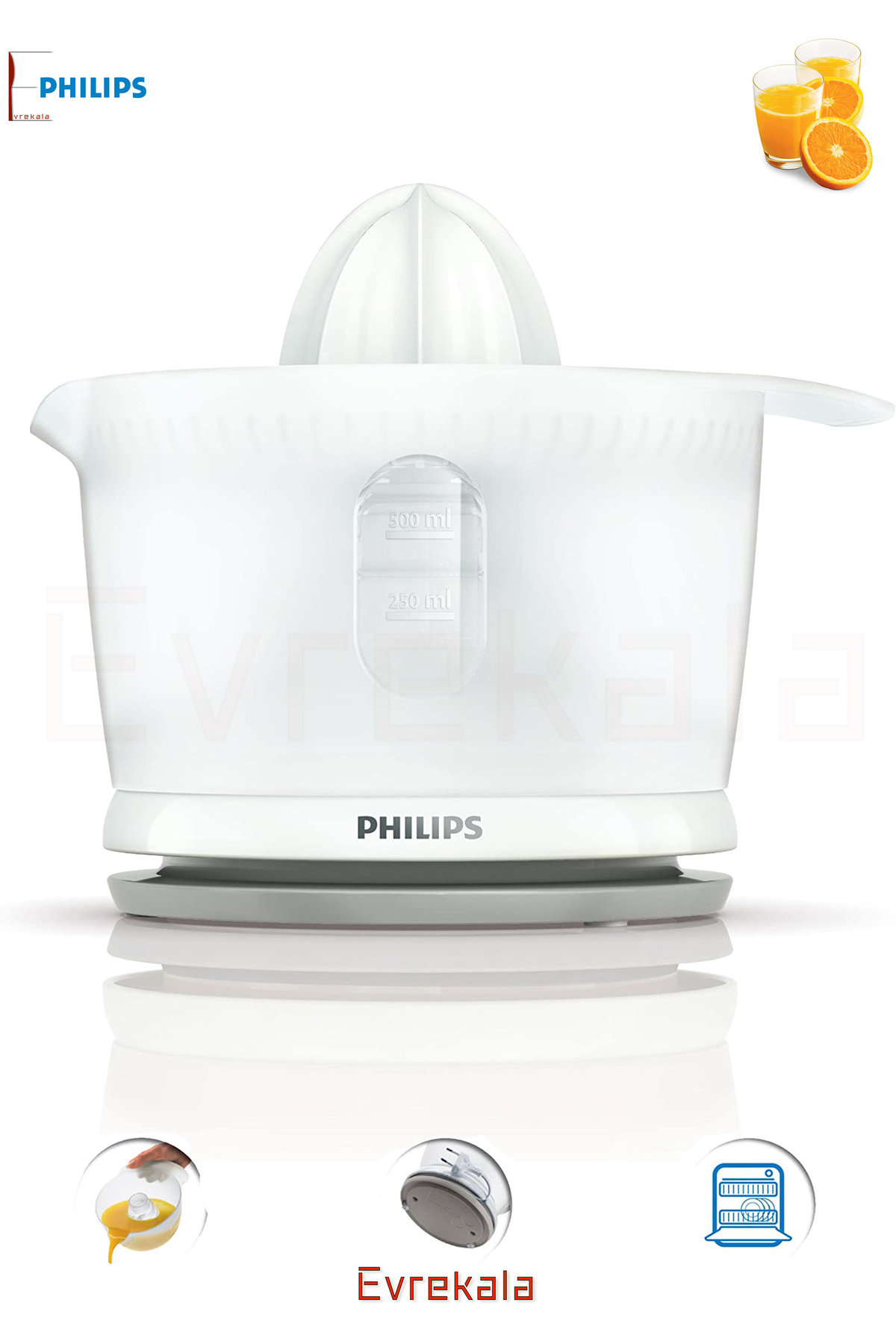 آب میوه و سبزی گیری EVREKALA SHOP CITRUS JUICER PHILIPS FRUIT مجاز 0.5 LT SERIES NEW اورجینال Philips