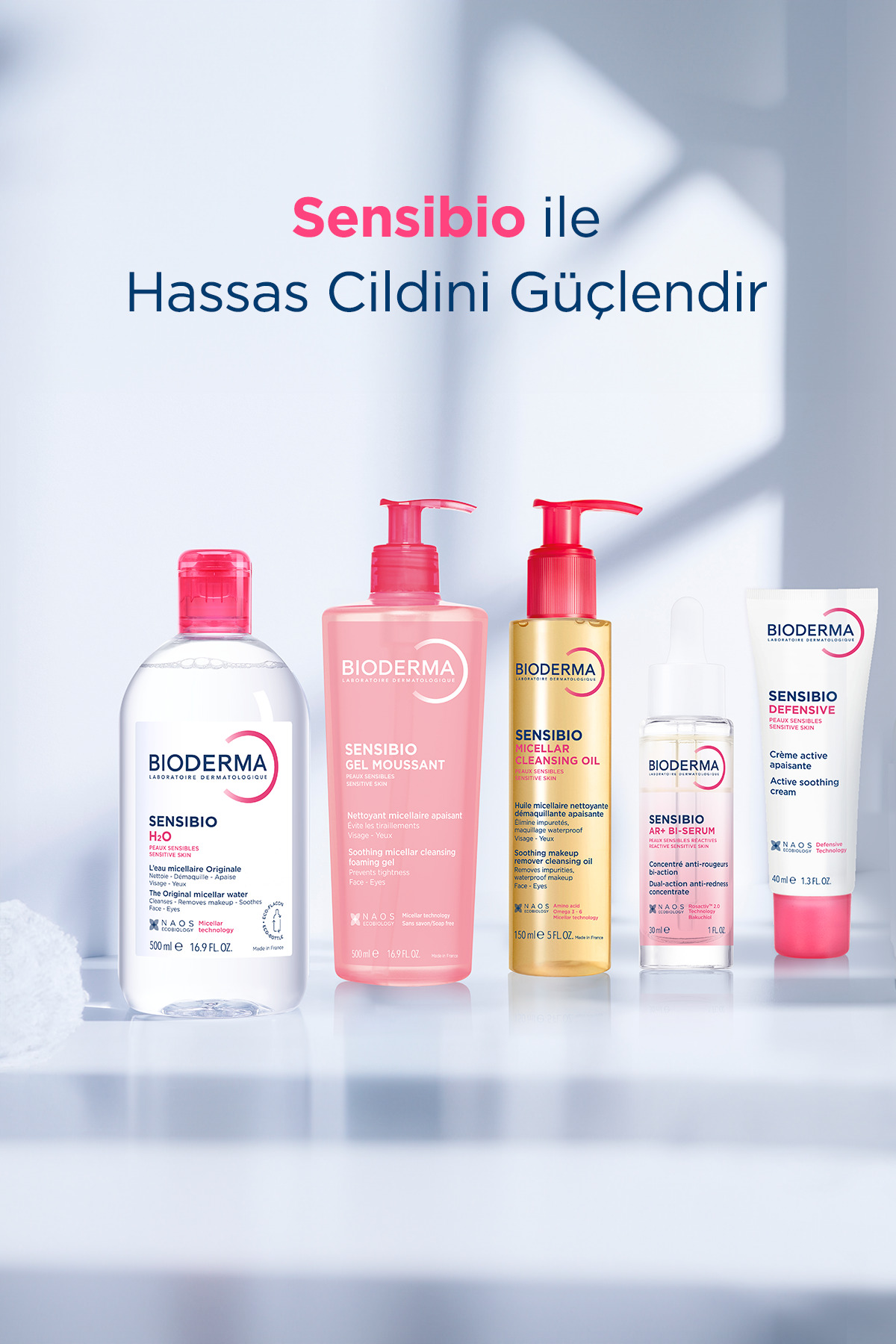 محلول دو فاز پاک کننده آرایش چشم مدل  Sensibio H2O با حجم 125 میل بایودرما Bioderma