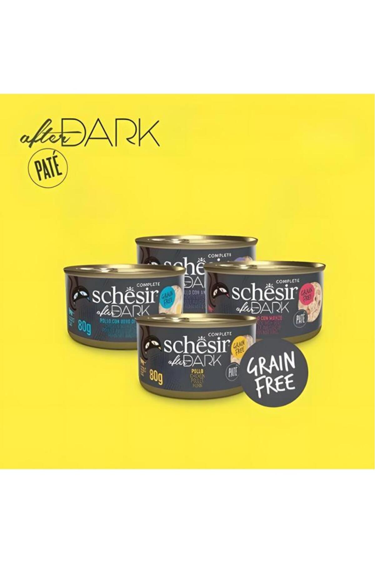 کنسرو پته گربه بالغ شسیر Schesir After Dark با مرغ، تخم بلدرچین، گوشت گاو و اردک در آبِ گوشت