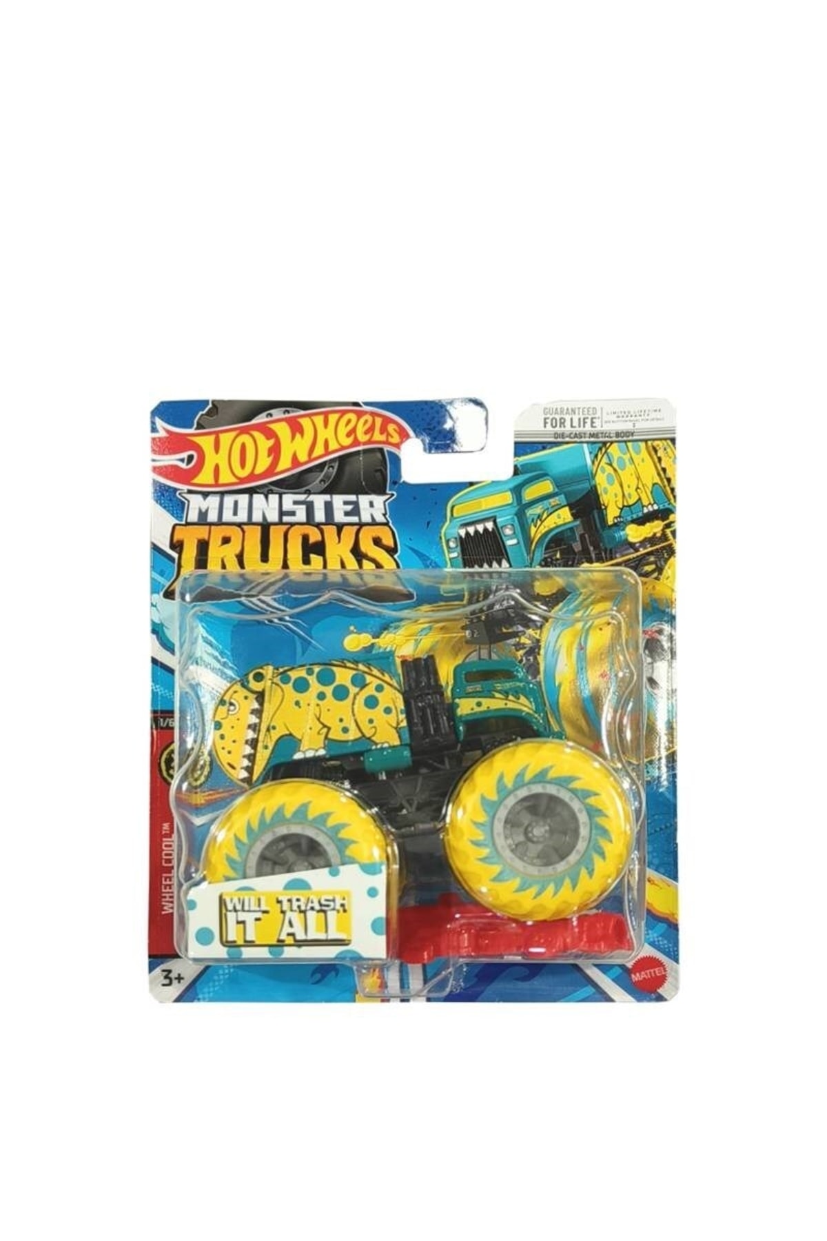 ماشین اسباب بازی MONSTER TRUCKS 1:64 SCALE WILL IT ALL NEW PACKAGING HNW20 از ترکیه HOT WHEELS