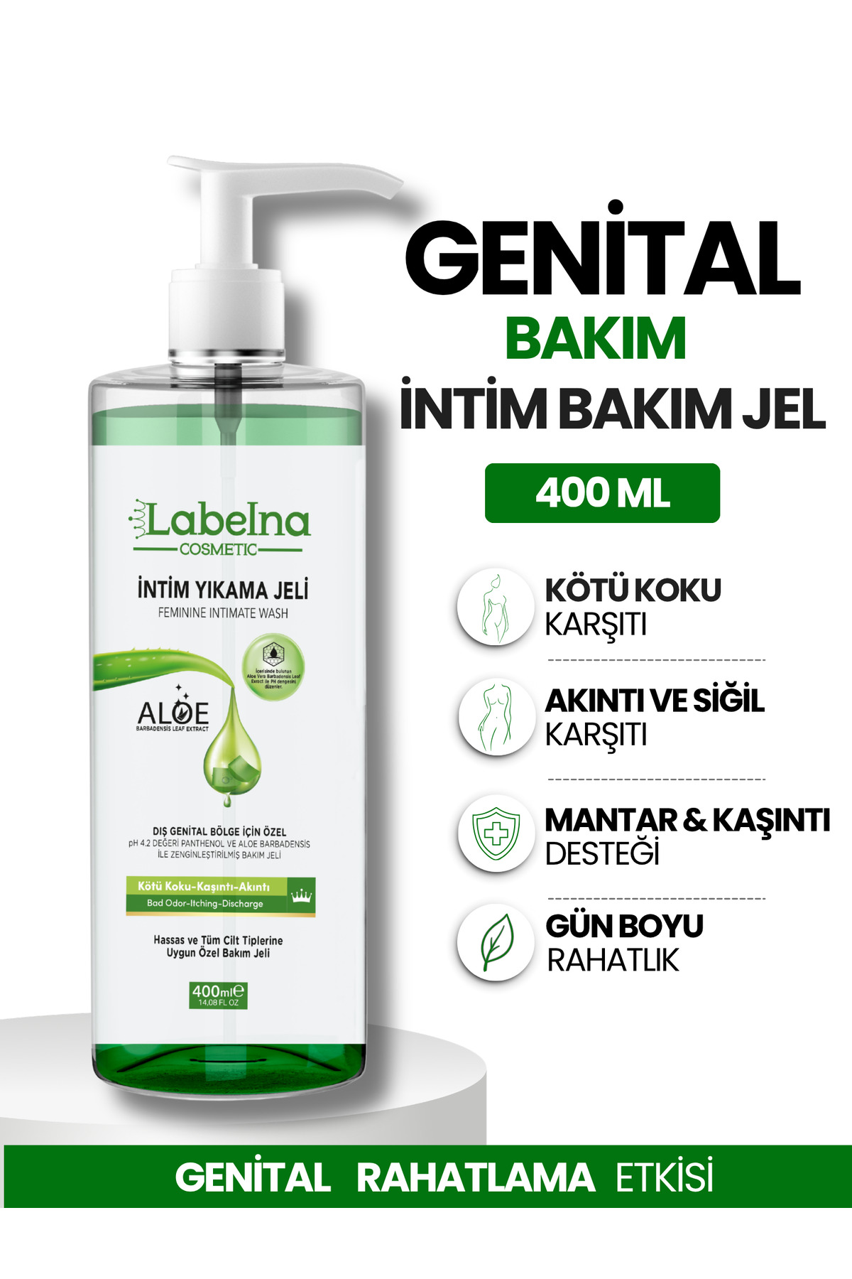 ژل مراقبت ناحیه تناسلی زنانه با حجم 400 میلی لیتر و خاصیت خوشبوکنندگی Labelna Cosmetic