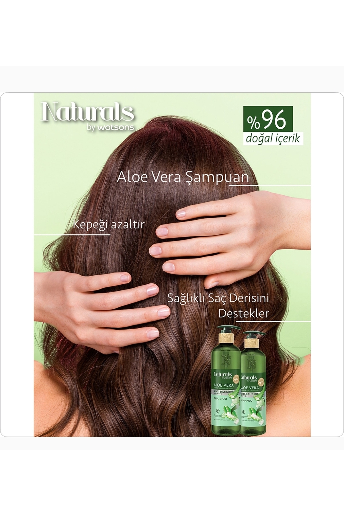 Naturals By Watsons شامپو آلوئه ورا 490 میلی لیتر
