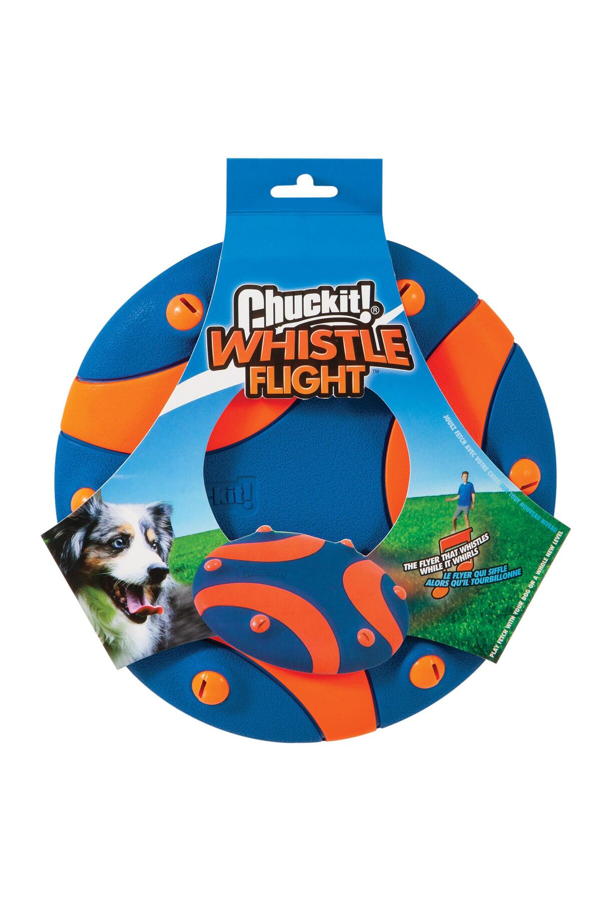 فریزبی صدادار سگ چاکیت Chuckit، سری Whistle Flight، مدل 32222 چندرنگ