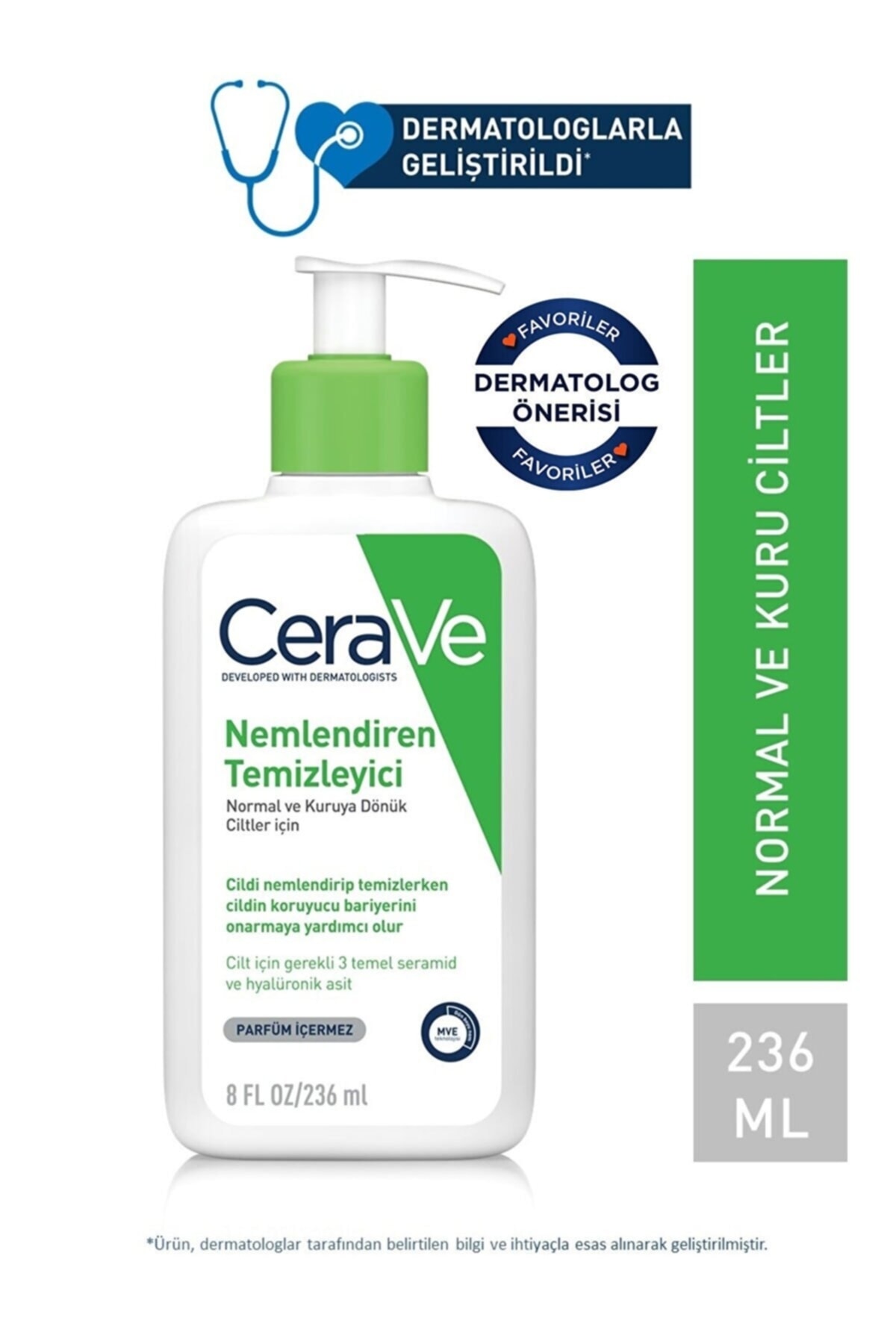 CeraVe مرطوب کننده لوسیون دست، صورت و بدن برای پوست های نرم و خشک 236 میلی لیتر
