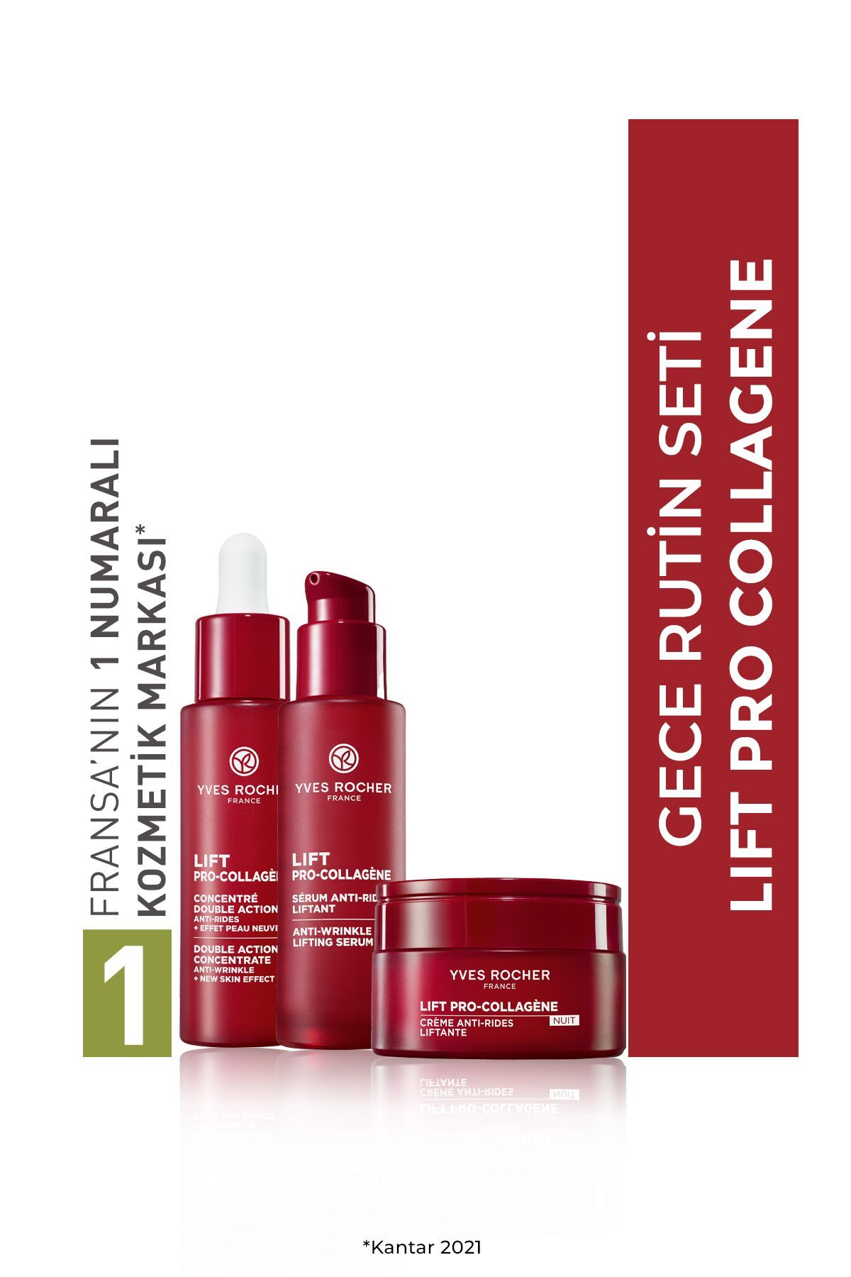 ست مراقبت پوست شبانه روزمره و با کلاژن گیاهی گلدان هیالورونیک LIFT PRO COLLAGENE Yves Rocher
