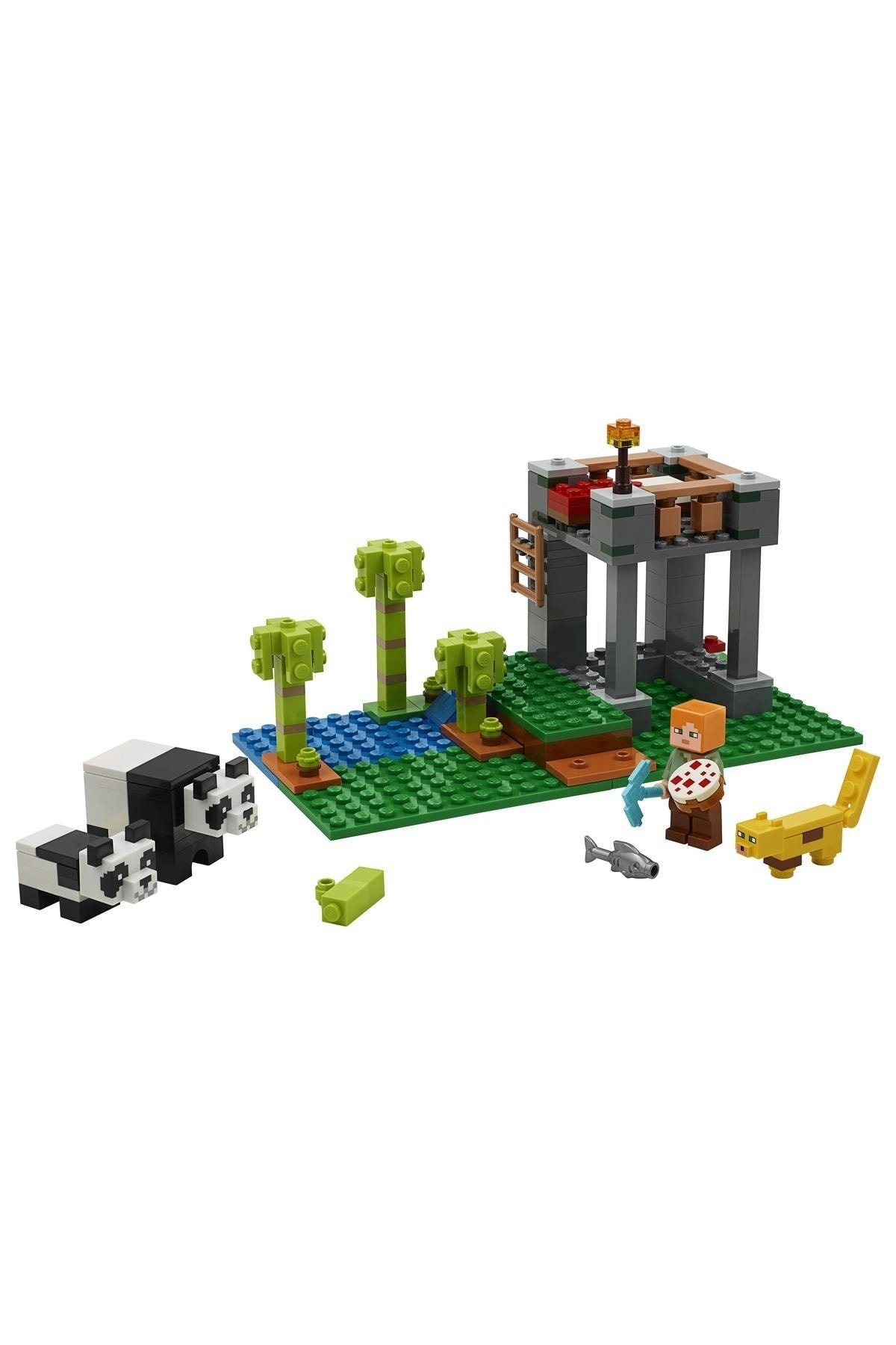 لگو و اسباب بازی های ساخت محور MINECRAFT PANDA NEST 21158 اورجینال LEGO
