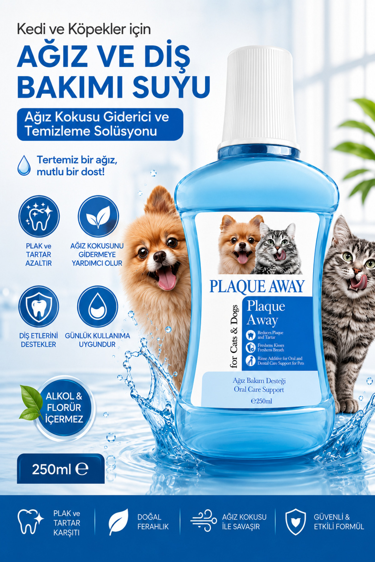 محلول بهداشت دهان و دندان گربه و سگ لایون پاو LİON PAW، ۲۵۰ میلی‌لیتر، مدل 4252