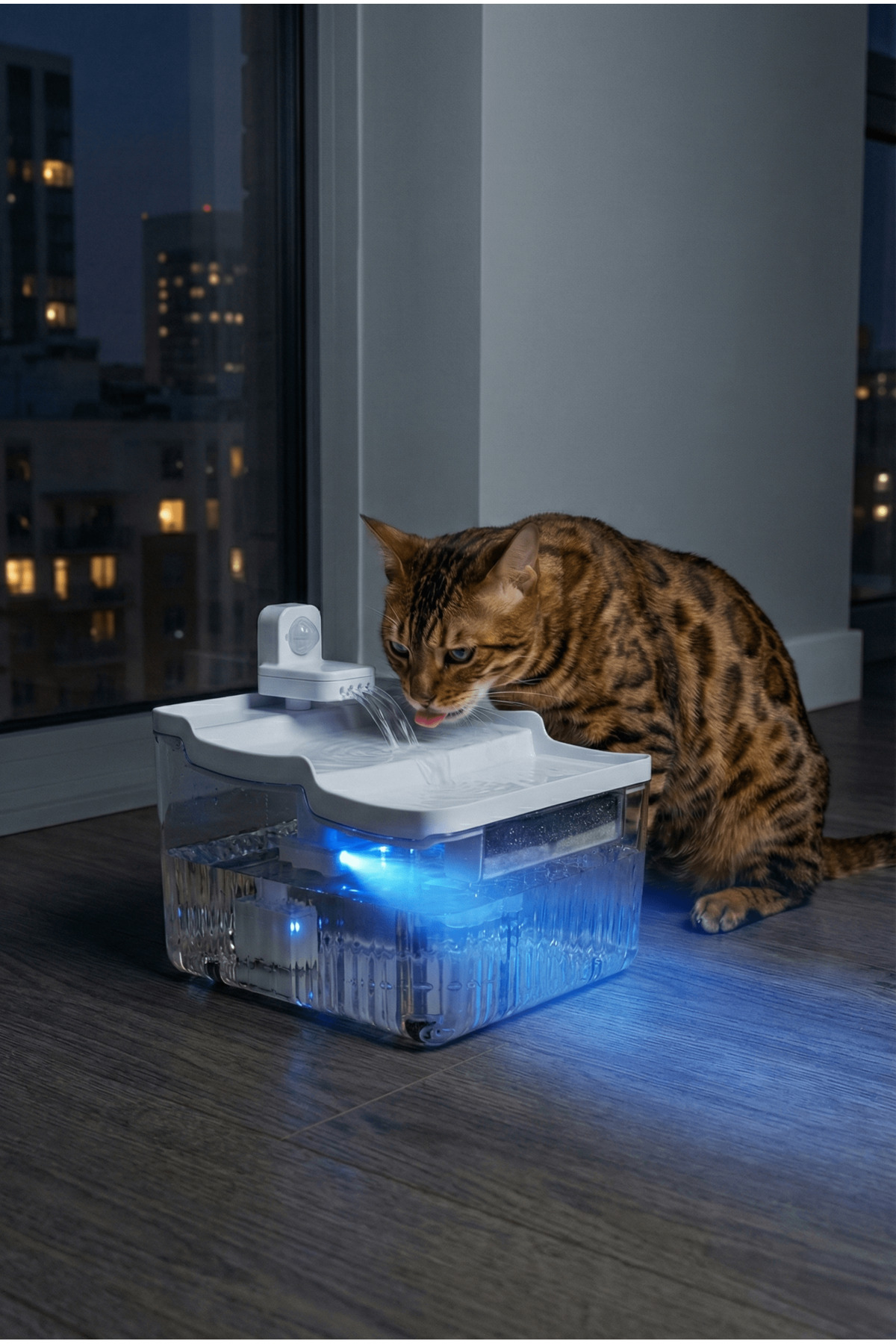 آبخوری خودکار گربه و سگ گوبی‌پت GOBYPET با حسگر حرکتی، ۴ لیتر، سفید