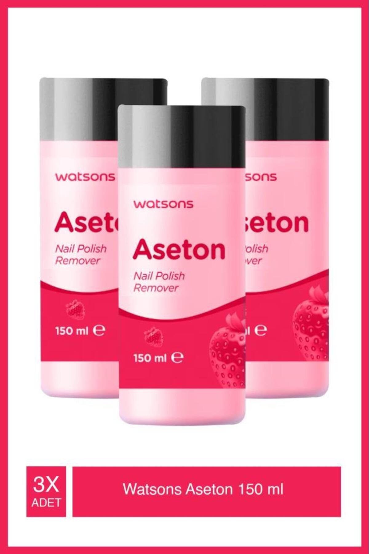 پاک‌کننده لاک ناخن واتسونز Watsons، حاوی استون، ۳ بطری ۱۵۰ میلی‌لیتری