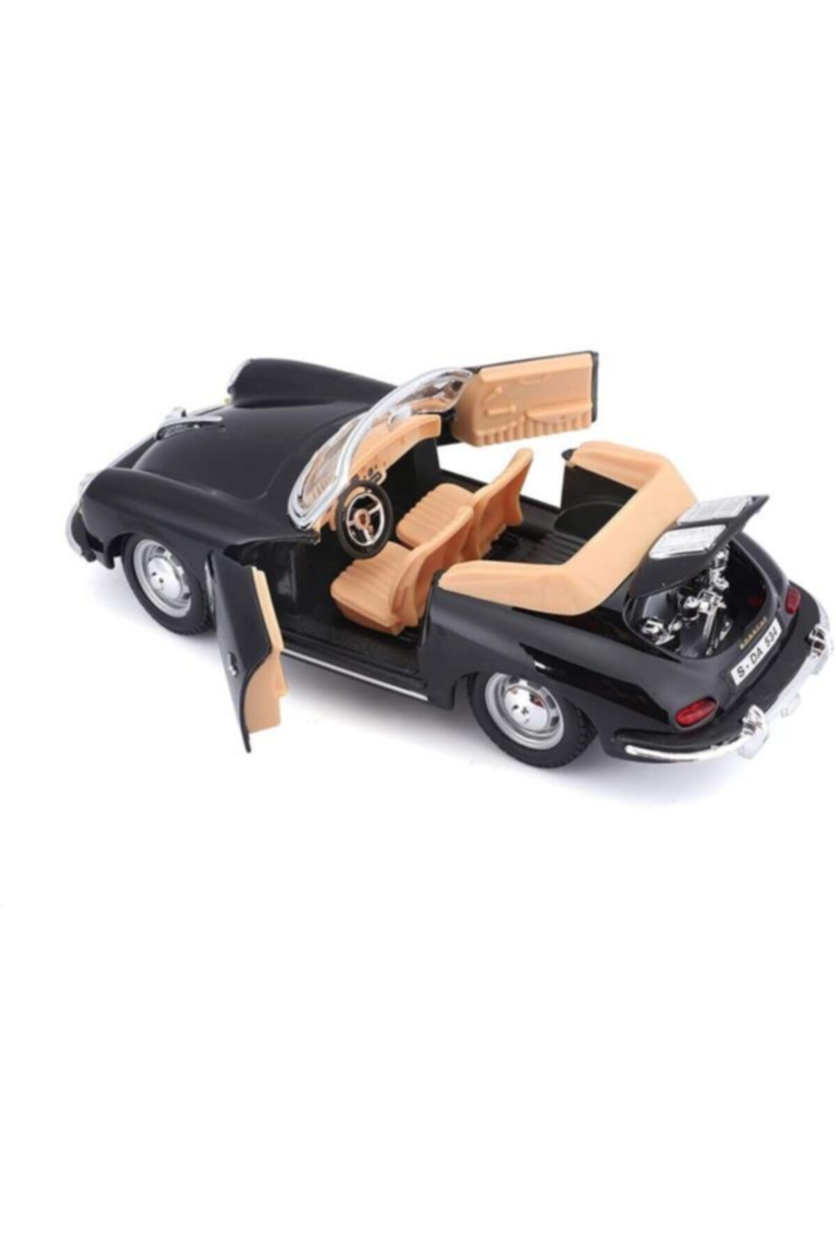 مدل خودرو PORSCHE 356B CABRIOLET 1961 MODEL کلاسیک CAR 1 24 SCALE مشکی اورجینال Burago